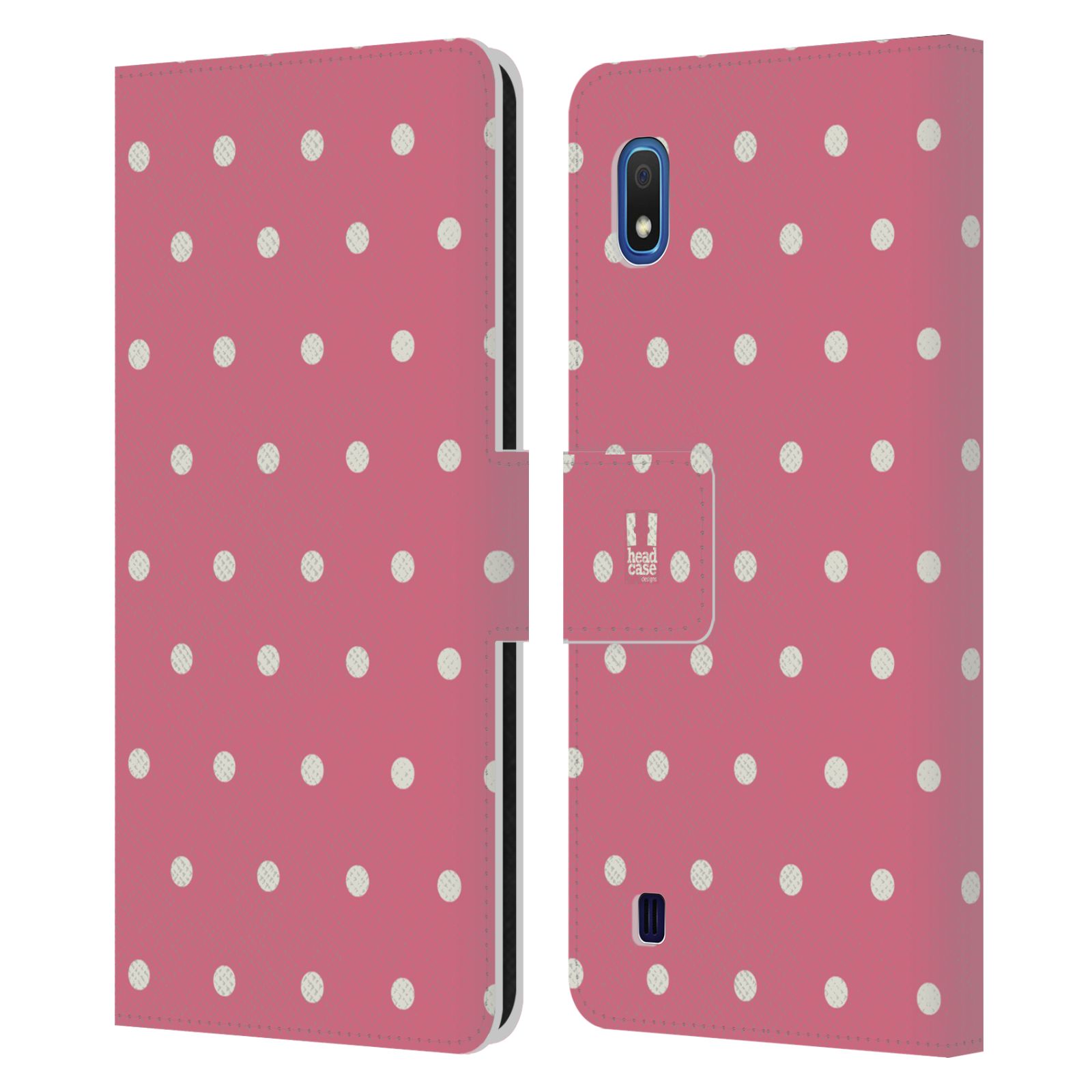 Pouzdro na mobil Samsung Galaxy A10 Francouzský venkov tečky v růžové
