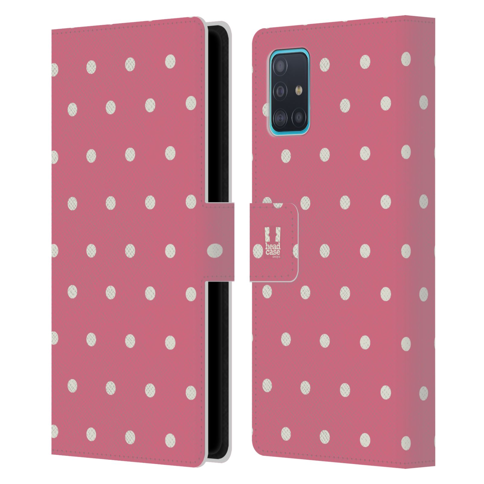 Pouzdro na mobil Samsung Galaxy A51 (A515F) Francouzský venkov tečky v růžové