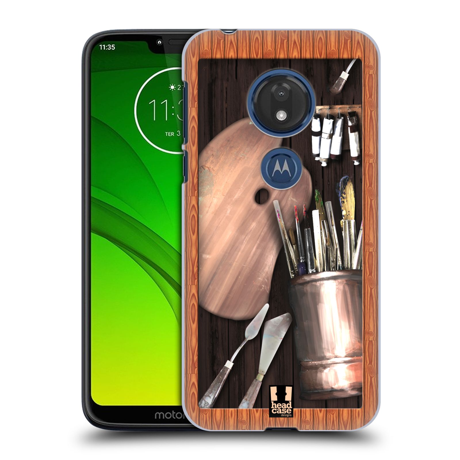 Pouzdro na mobil Motorola Moto G7 Play vzor Šedá skříňka UMĚLEC