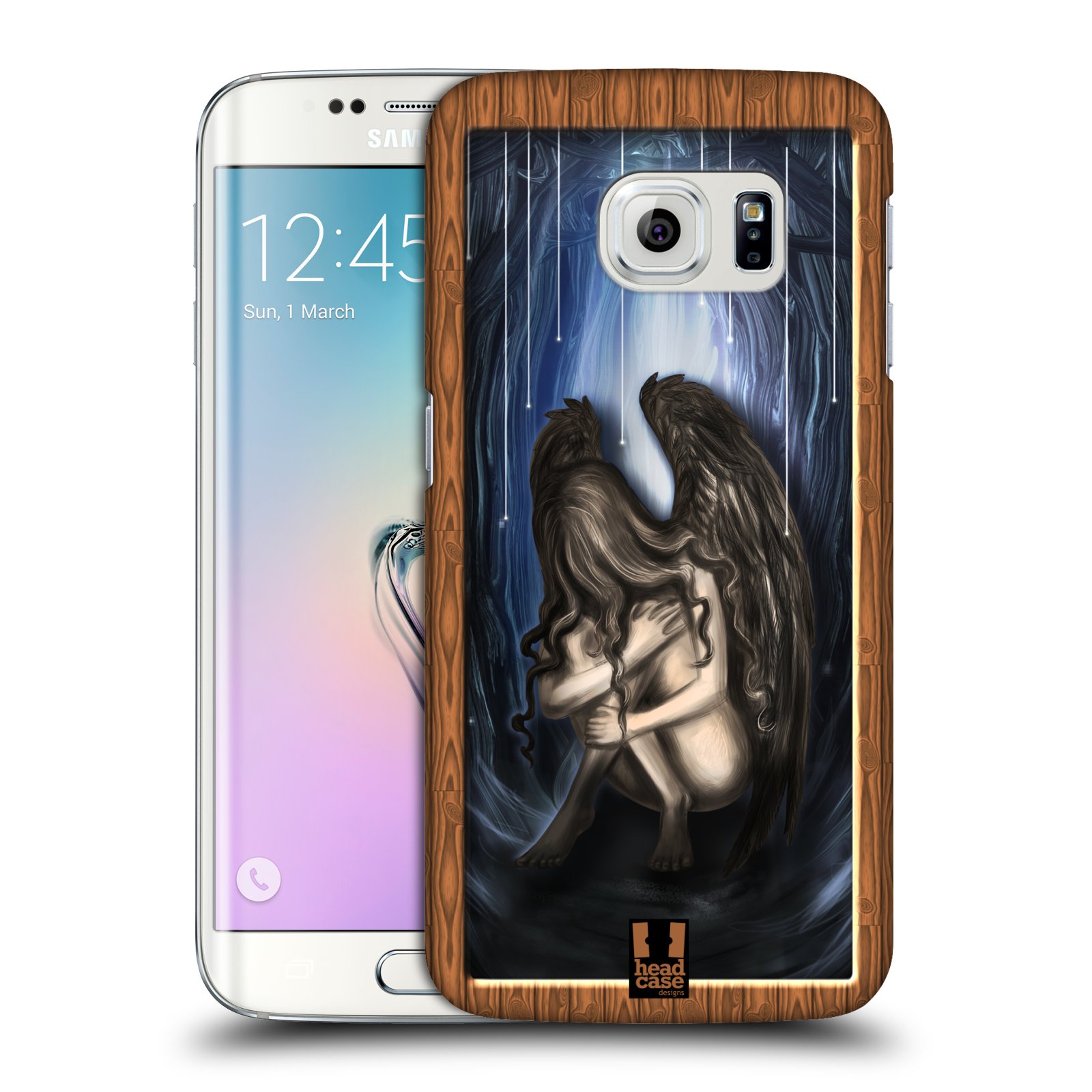 HEAD CASE plastový obal na mobil SAMSUNG Galaxy S6 EDGE (G9250, G925, G925F) vzor Šedá skříňka ANDĚL