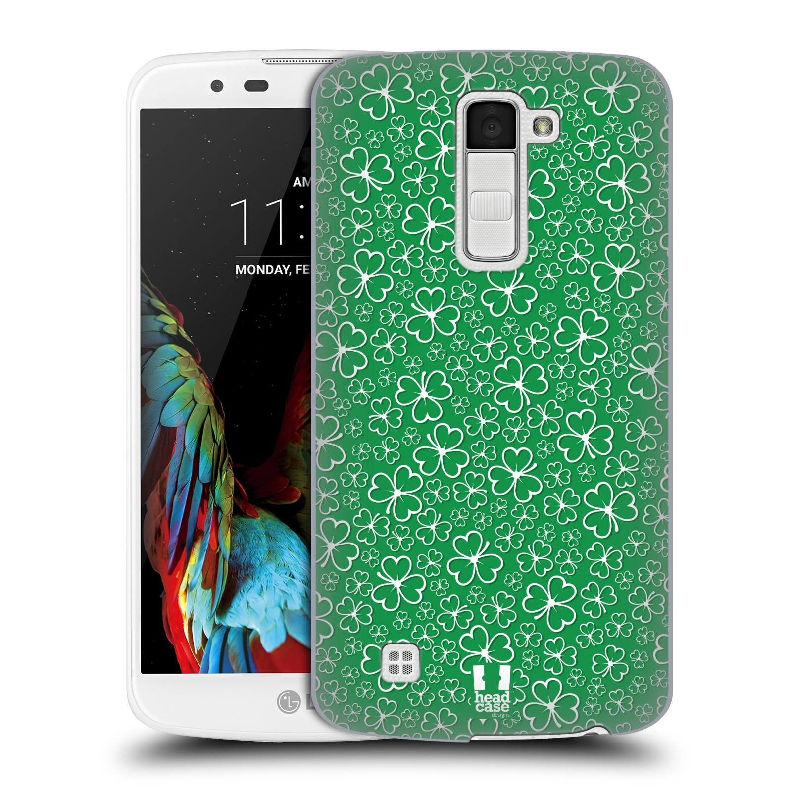 HEAD CASE plastový obal na mobil LG K10 vzor Kreslený čyřlístek zelená HROMADA