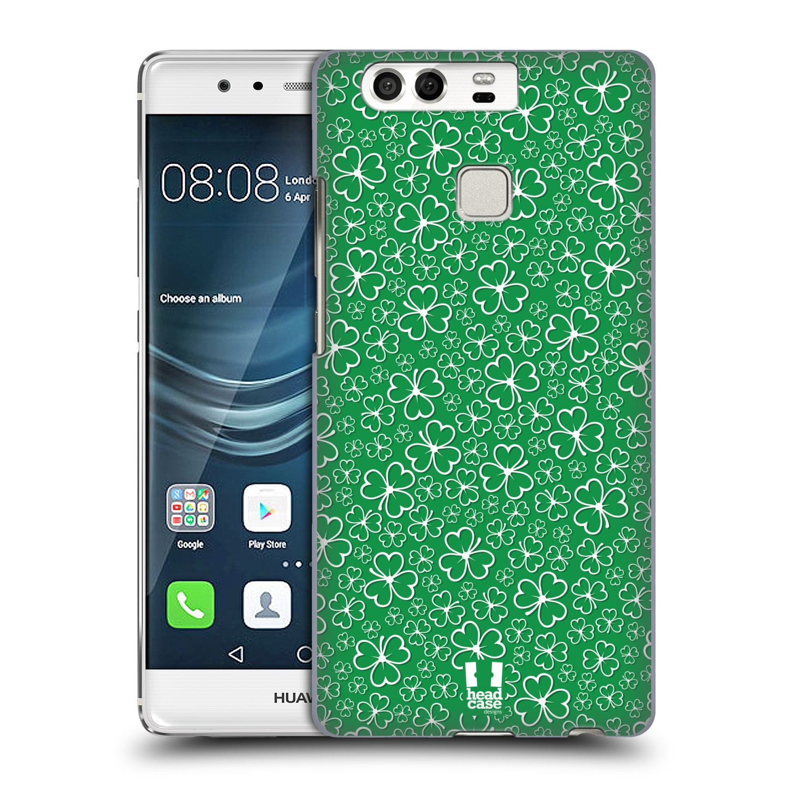 HEAD CASE plastový obal na mobil Huawei P9 / P9 DUAL SIM vzor Kreslený čyřlístek zelená HROMADA