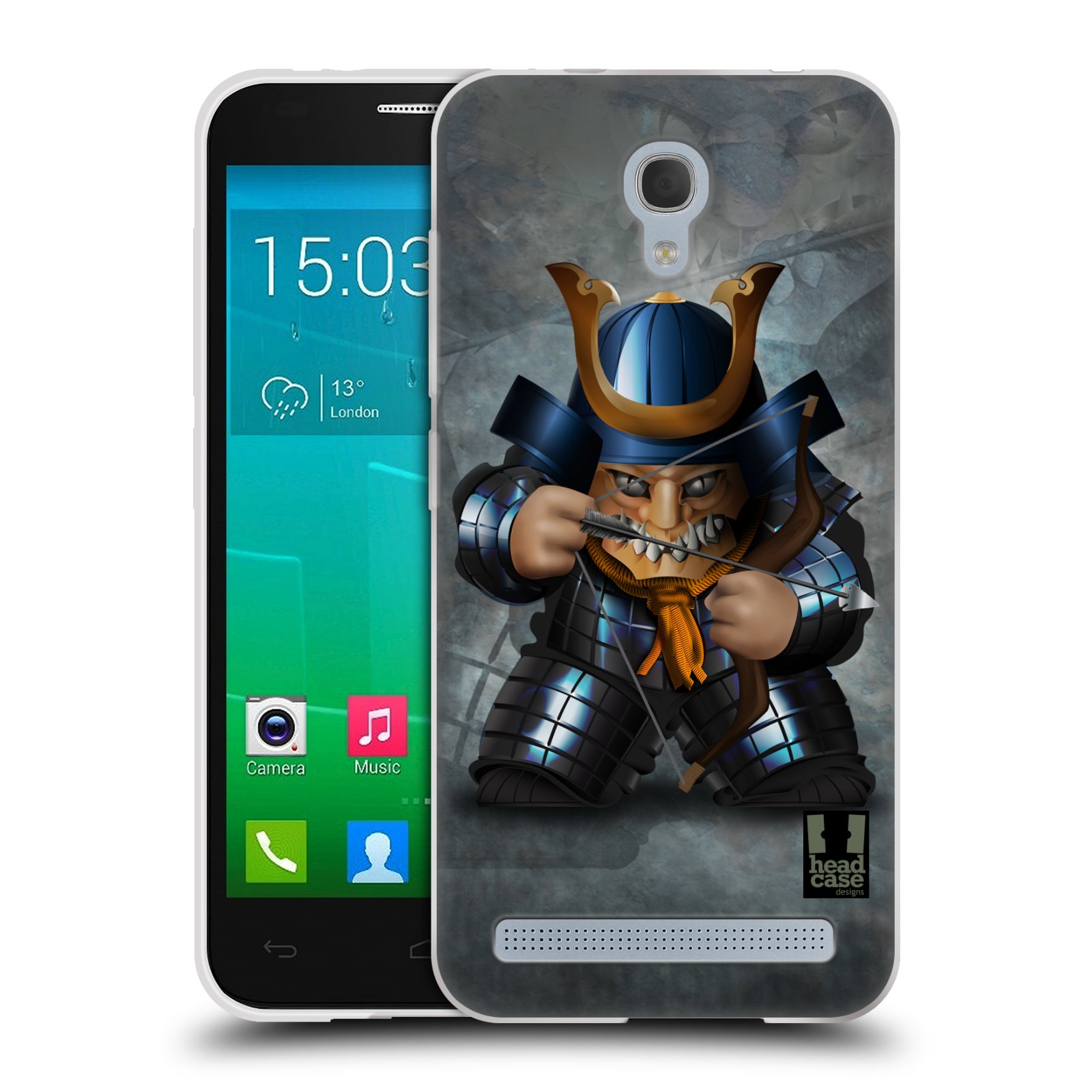 HEAD CASE silikonový obal na mobil Alcatel Idol 2 MINI S 6036Y vzor Malí bojovníci SHOGUN STŘELEC