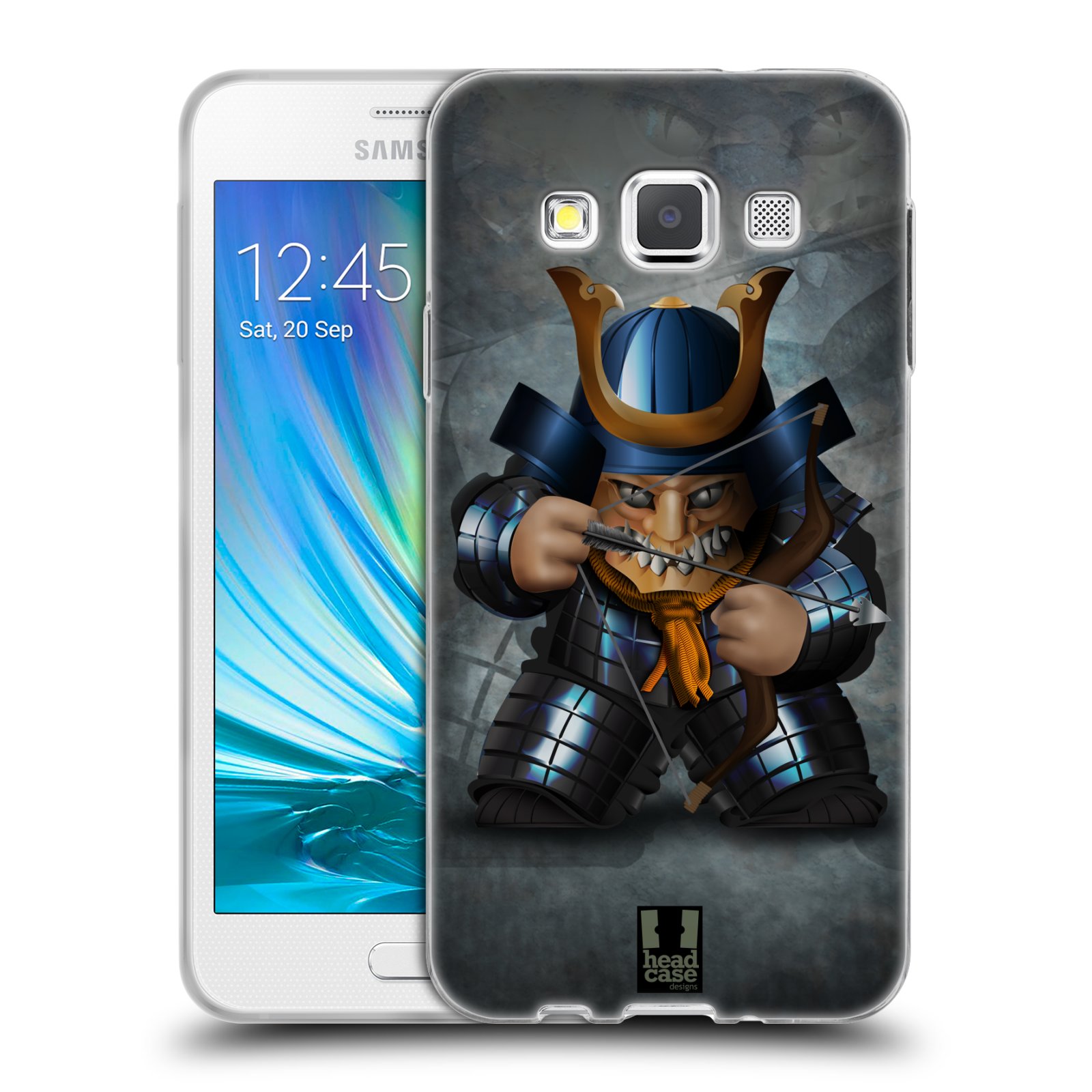 HEAD CASE silikonový obal na mobil Samsung Galaxy A3 vzor Malí bojovníci SHOGUN STŘELEC