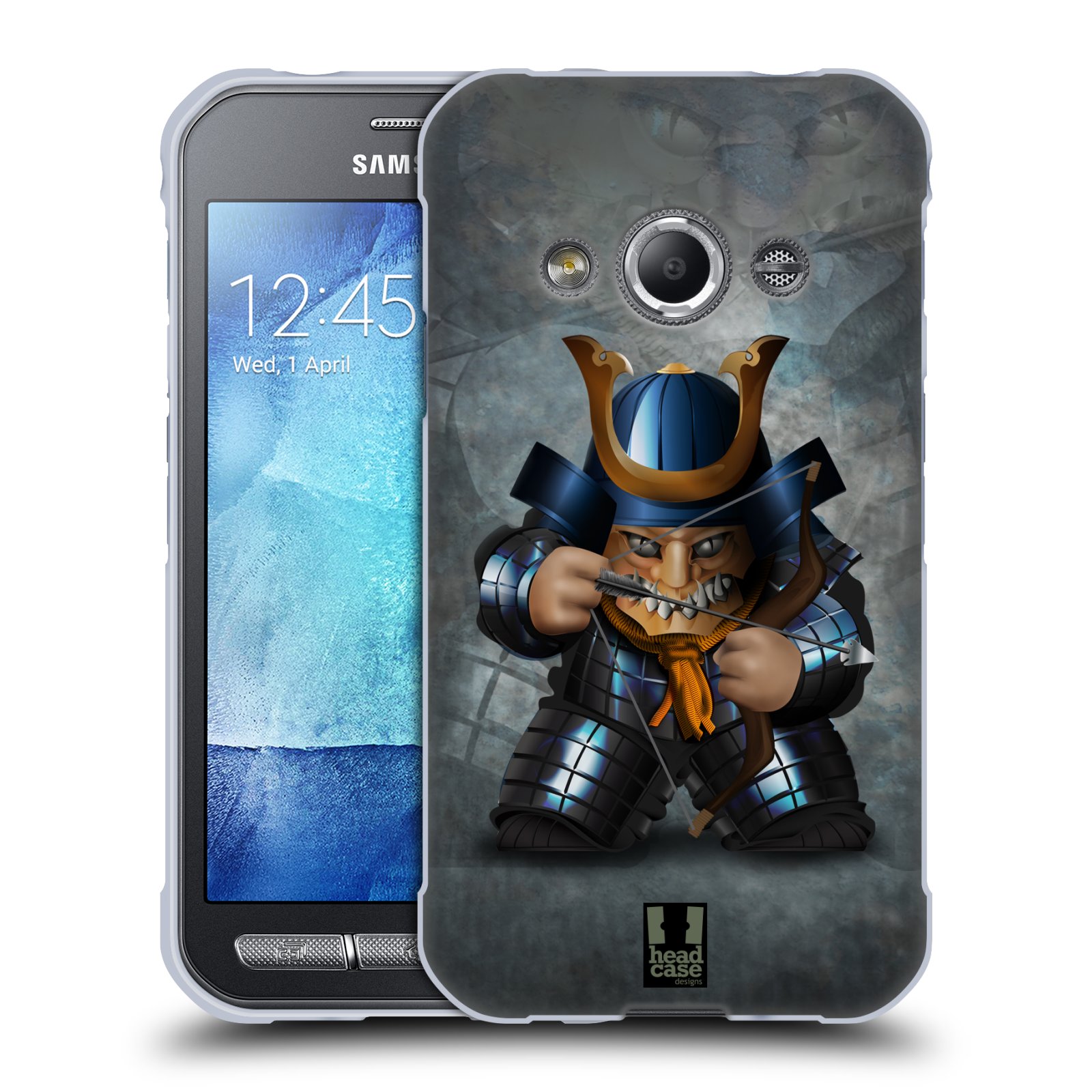HEAD CASE silikonový obal na mobil Samsung Galaxy Xcover 3 vzor Malí bojovníci SHOGUN STŘELEC