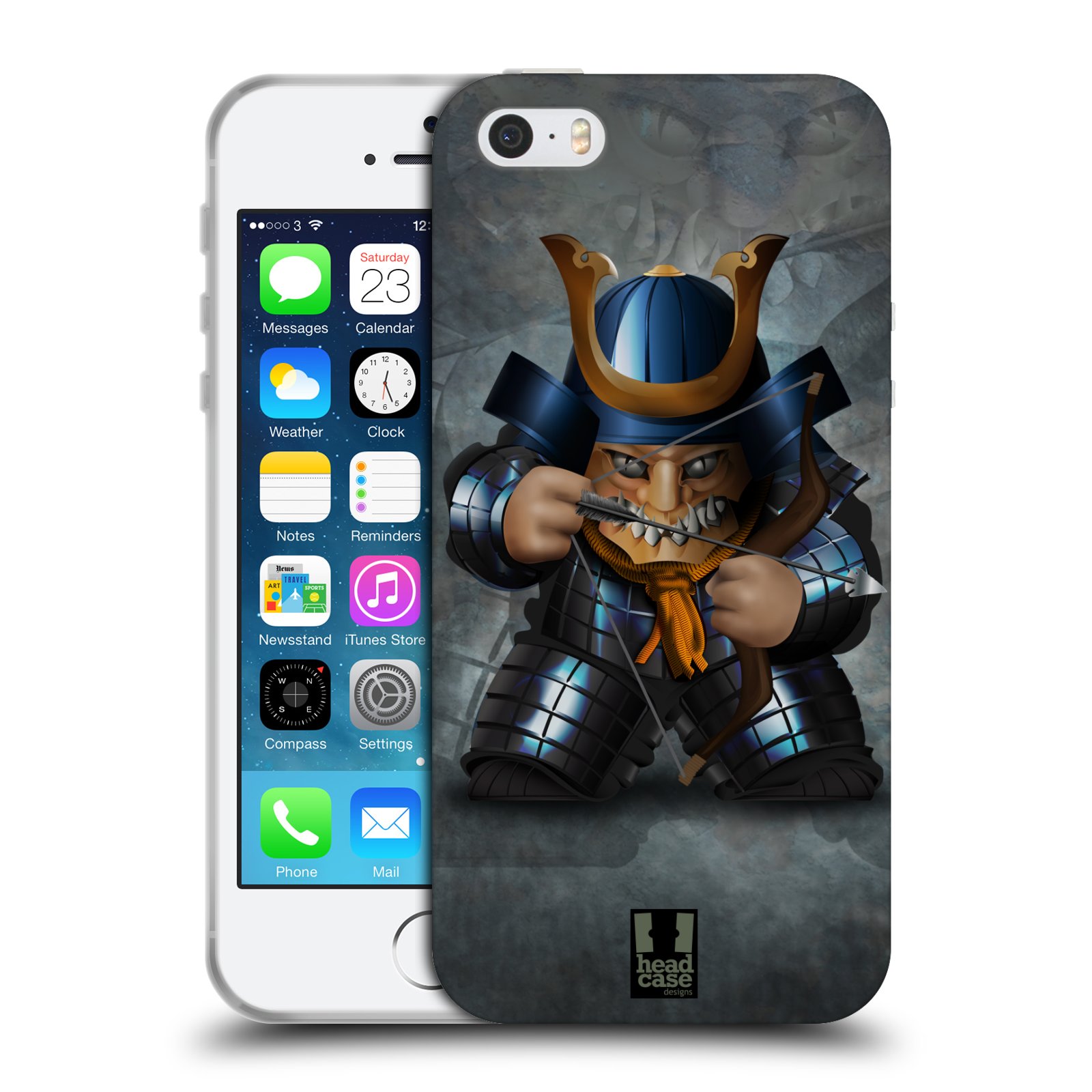 HEAD CASE silikonový obal na mobil Apple Iphone 5/5S vzor Malí bojovníci SHOGUN STŘELEC