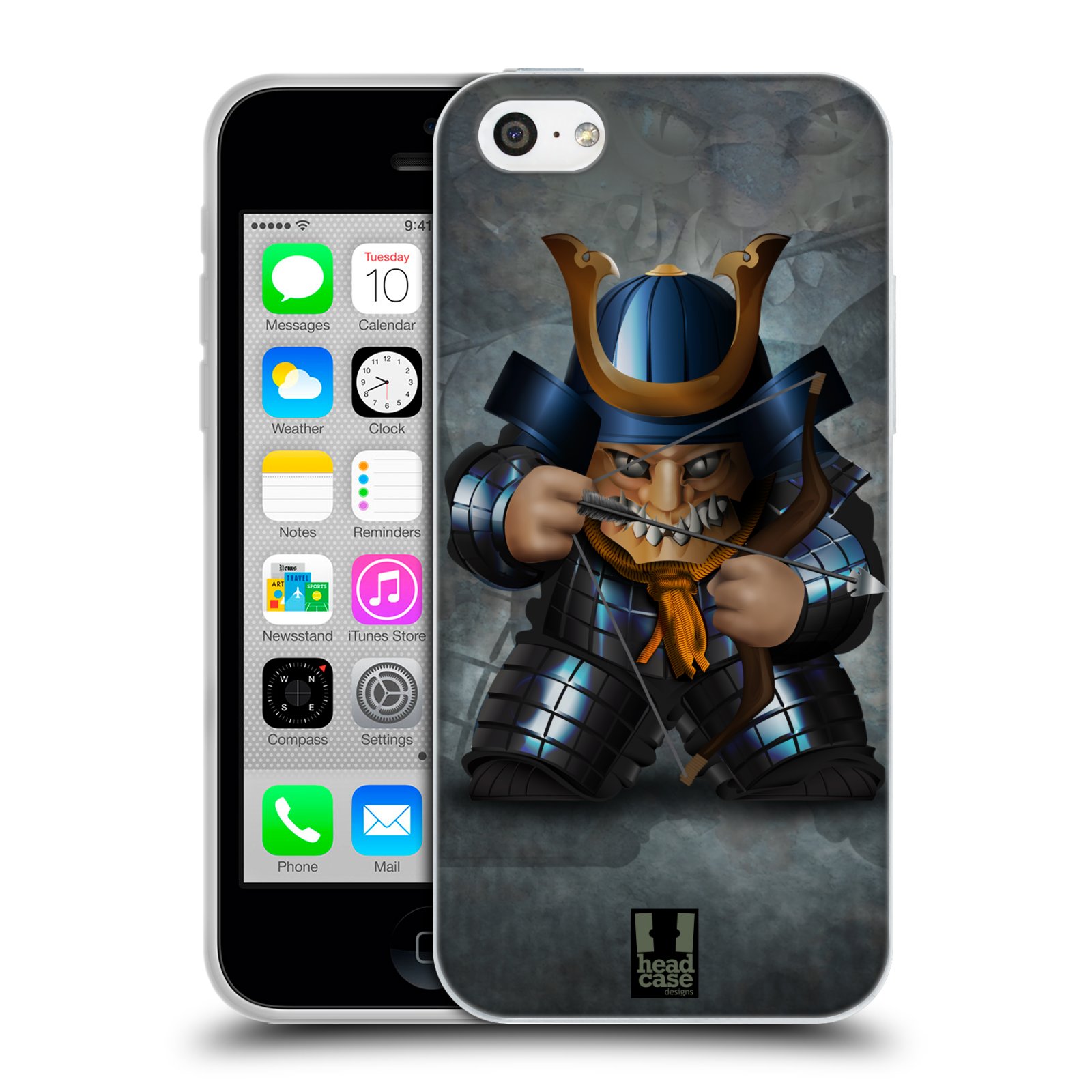 HEAD CASE silikonový obal na mobil Apple Iphone 5C vzor Malí bojovníci SHOGUN STŘELEC