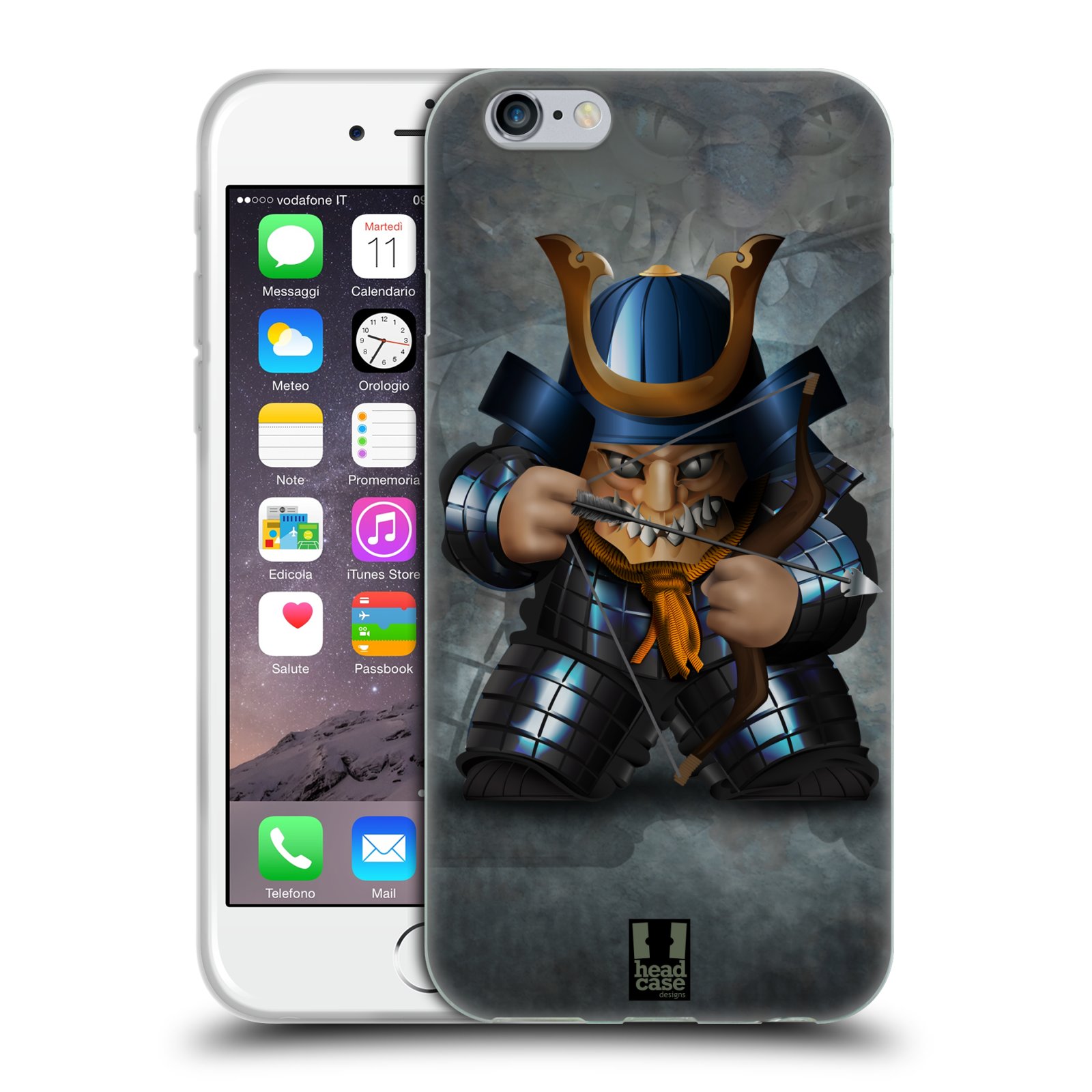 HEAD CASE silikonový obal na mobil Apple Iphone 6/6S vzor Malí bojovníci SHOGUN STŘELEC