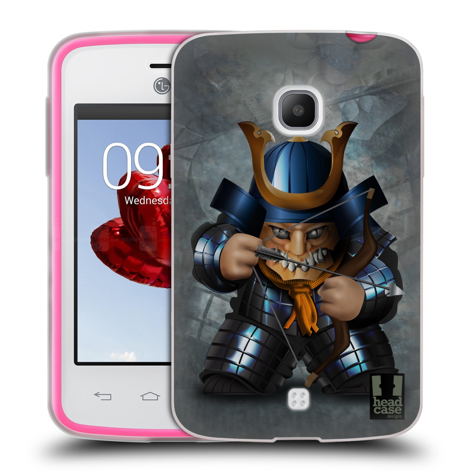 HEAD CASE silikonový obal na mobil LG L30 vzor Malí bojovníci SHOGUN STŘELEC