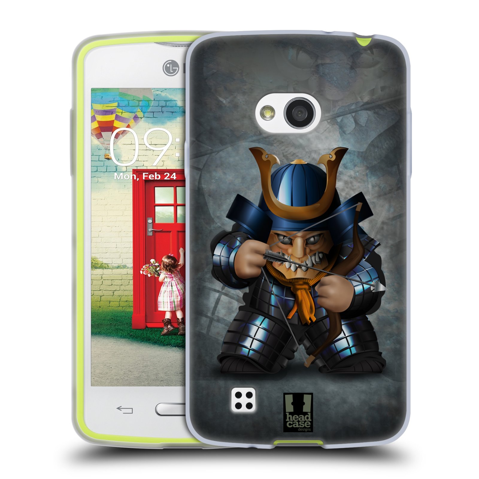 HEAD CASE silikonový obal na mobil LG L50 vzor Malí bojovníci SHOGUN STŘELEC