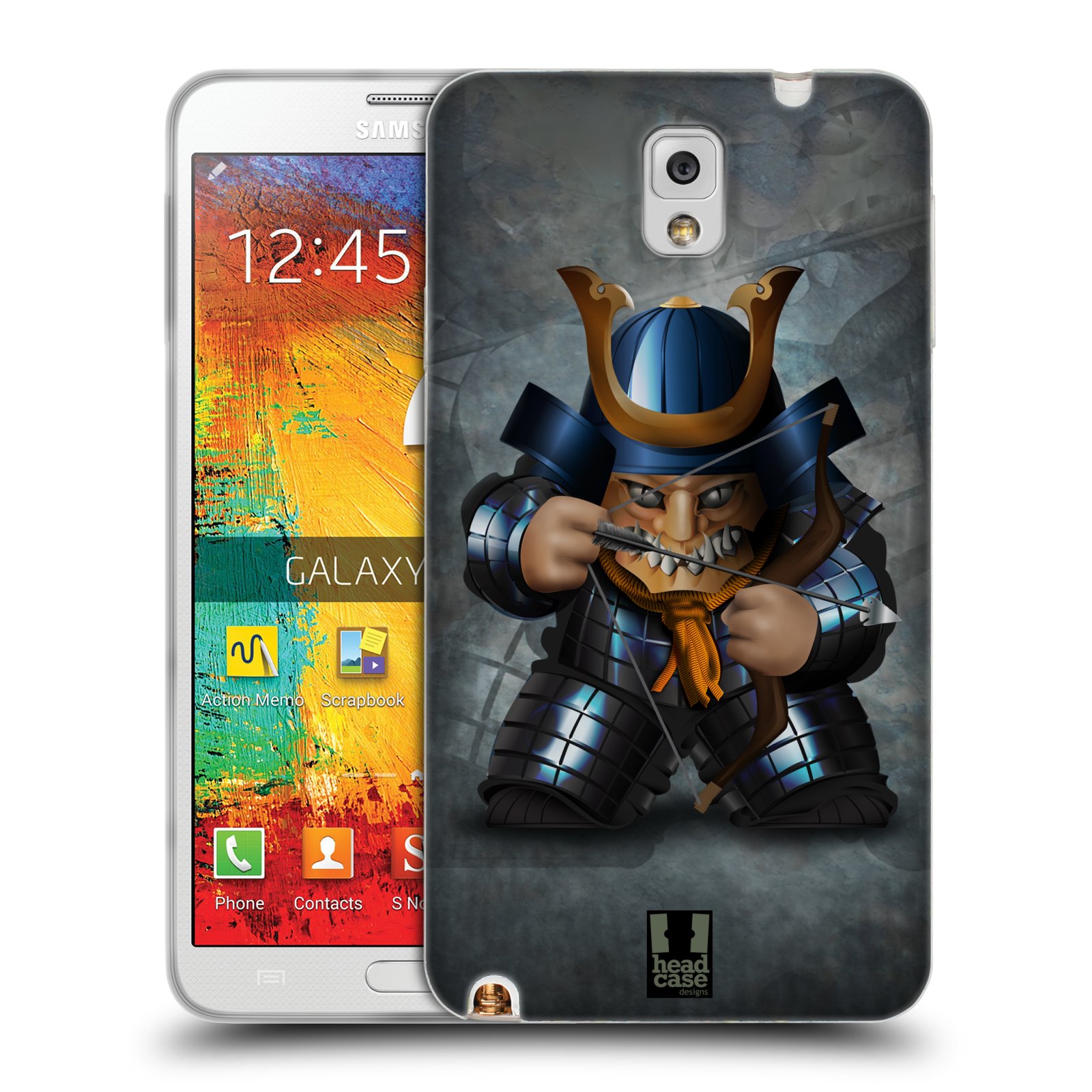 HEAD CASE silikonový obal na mobil Samsung Galaxy Note 3 (N9005) vzor Malí bojovníci SHOGUN STŘELEC