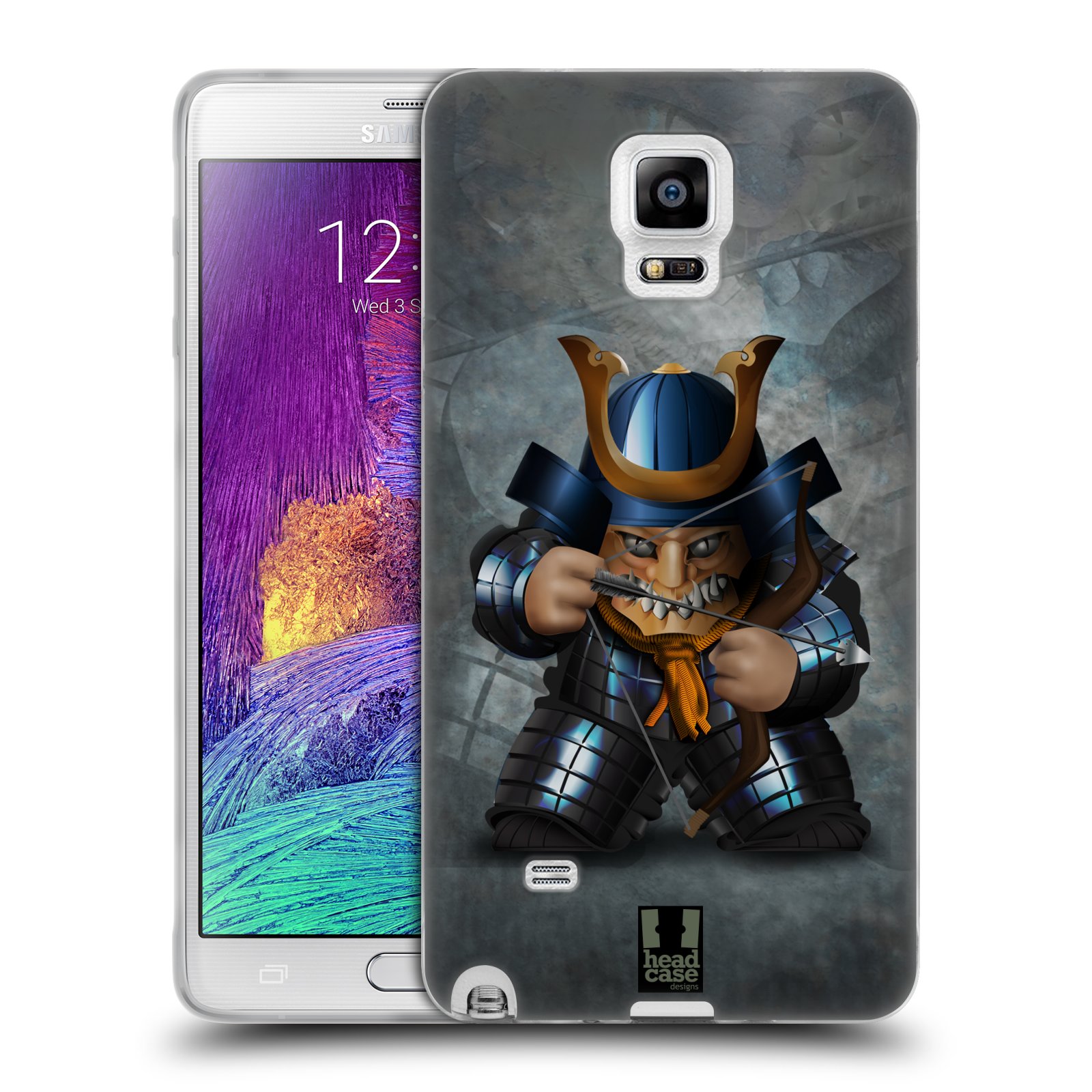 HEAD CASE silikonový obal na mobil Samsung Galaxy Note 4 (N910) vzor Malí bojovníci SHOGUN STŘELEC