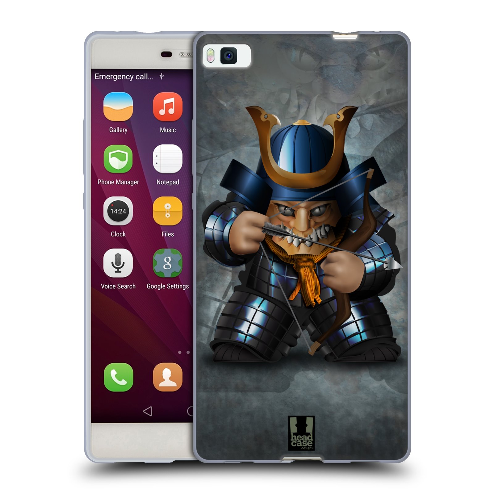 HEAD CASE silikonový obal na mobil HUAWEI P8 vzor Malí bojovníci SHOGUN STŘELEC