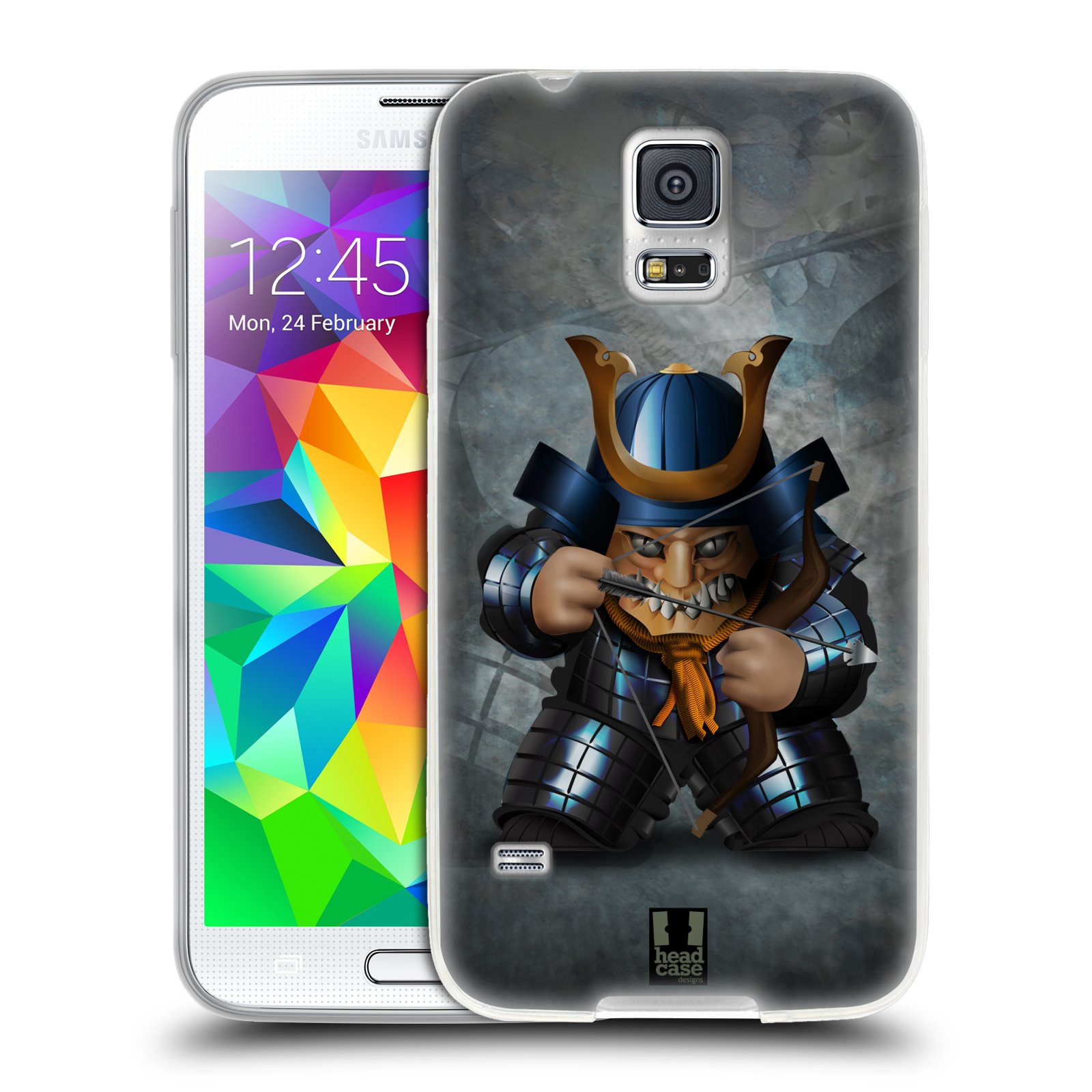 HEAD CASE silikonový obal na mobil Samsung Galaxy S5/S5 NEO vzor Malí bojovníci SHOGUN STŘELEC