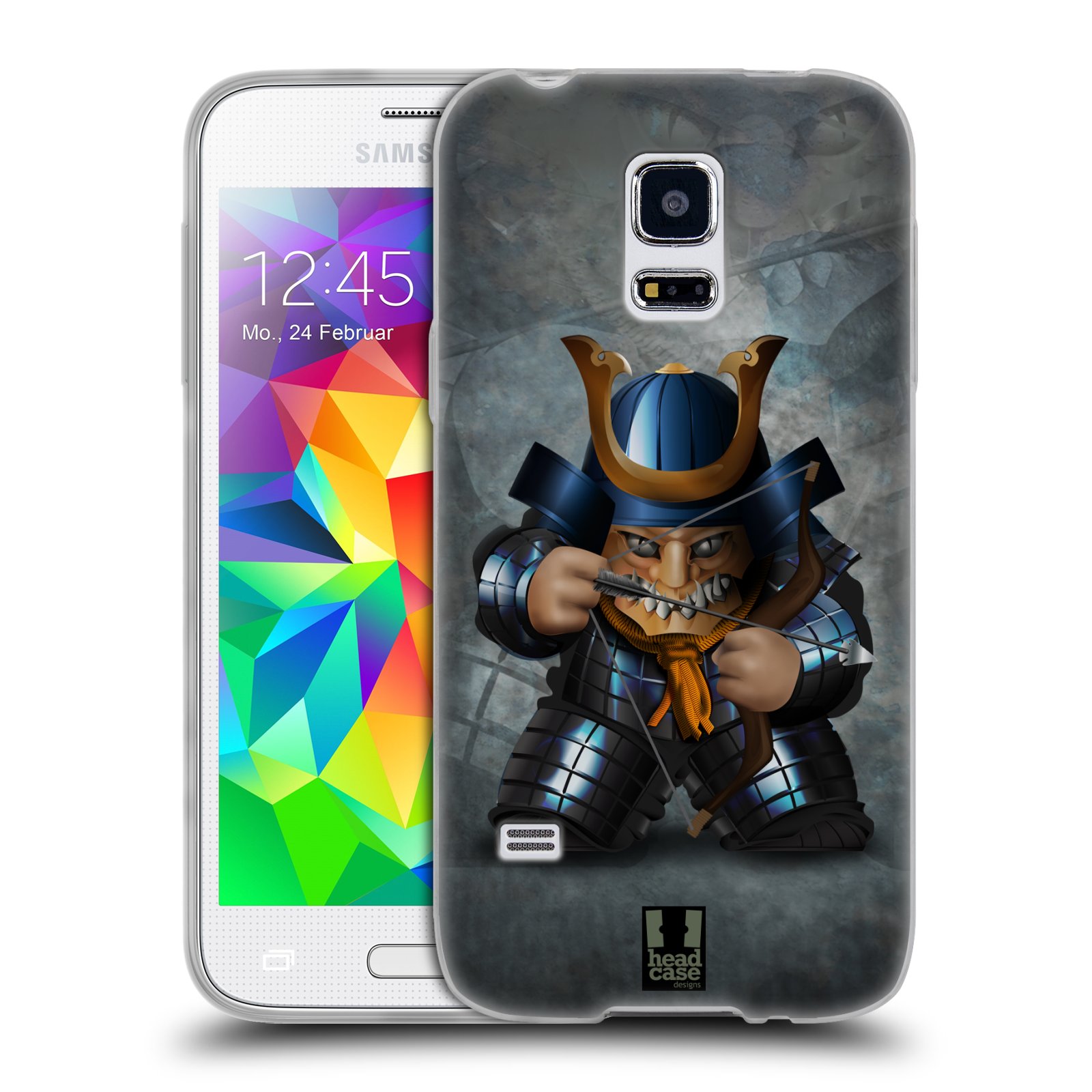 HEAD CASE silikonový obal na mobil Samsung Galaxy S5 MINI vzor Malí bojovníci SHOGUN STŘELEC