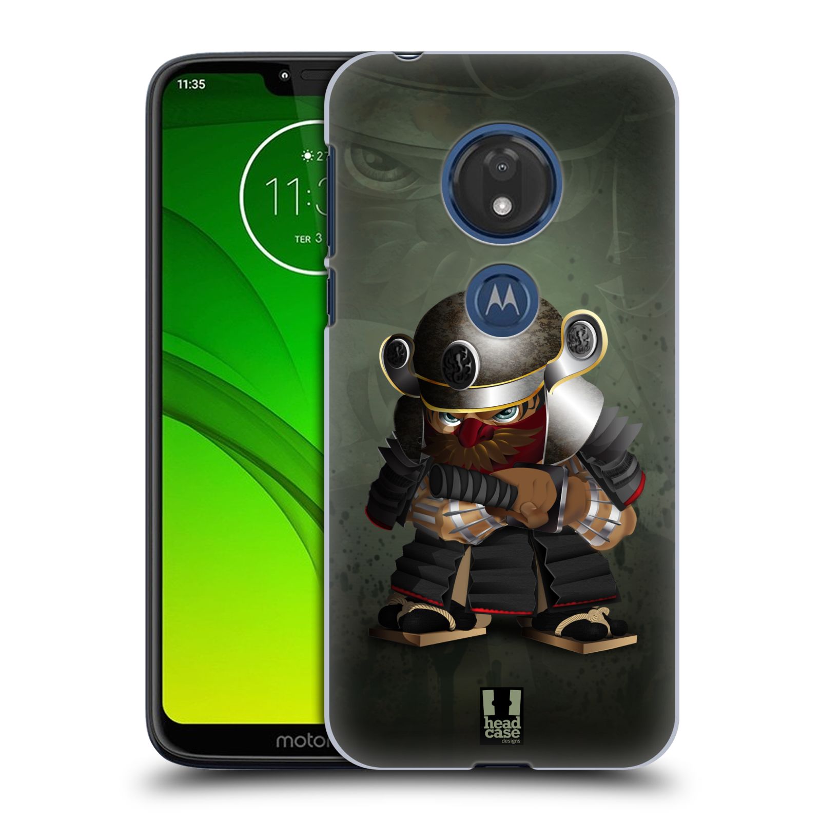 Pouzdro na mobil Motorola Moto G7 Play vzor Malí bojovníci SHOGUN KAMAKURA