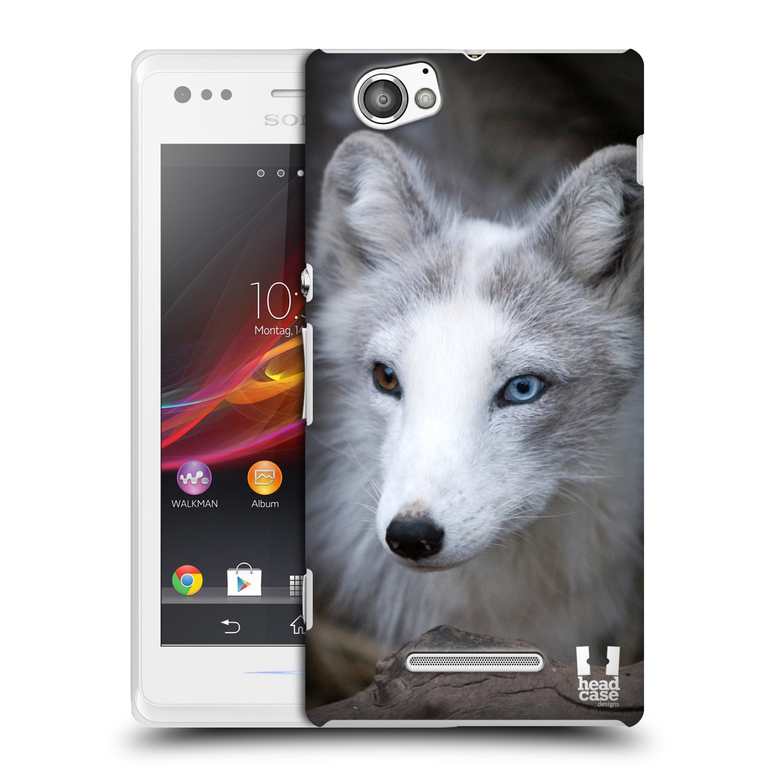 HEAD CASE plastový obal na mobil Sony Xperia M vzor slavná zvířata foto  Liška polární