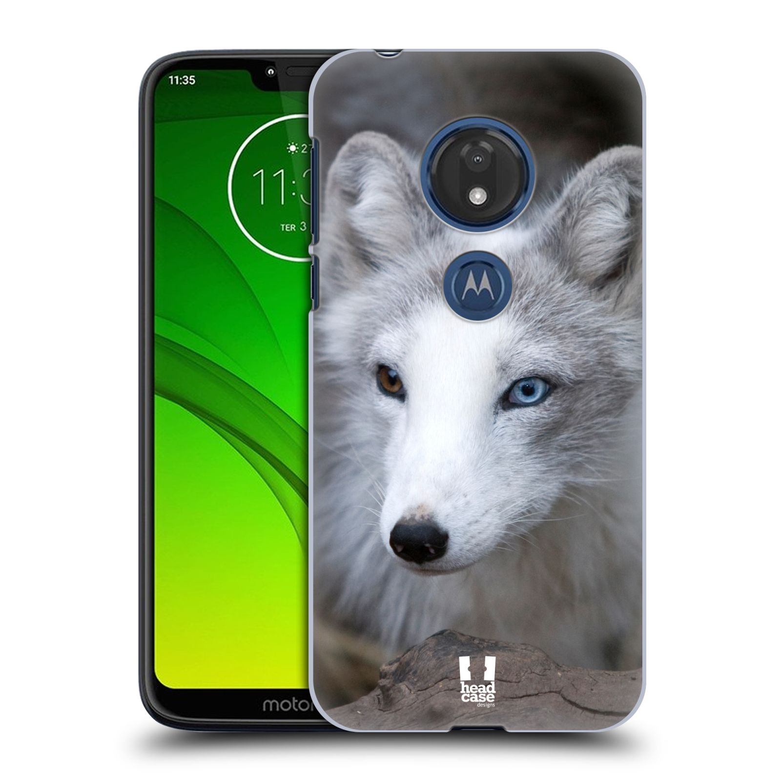 Pouzdro na mobil Motorola Moto G7 Play vzor slavná zvířata foto  Liška polární