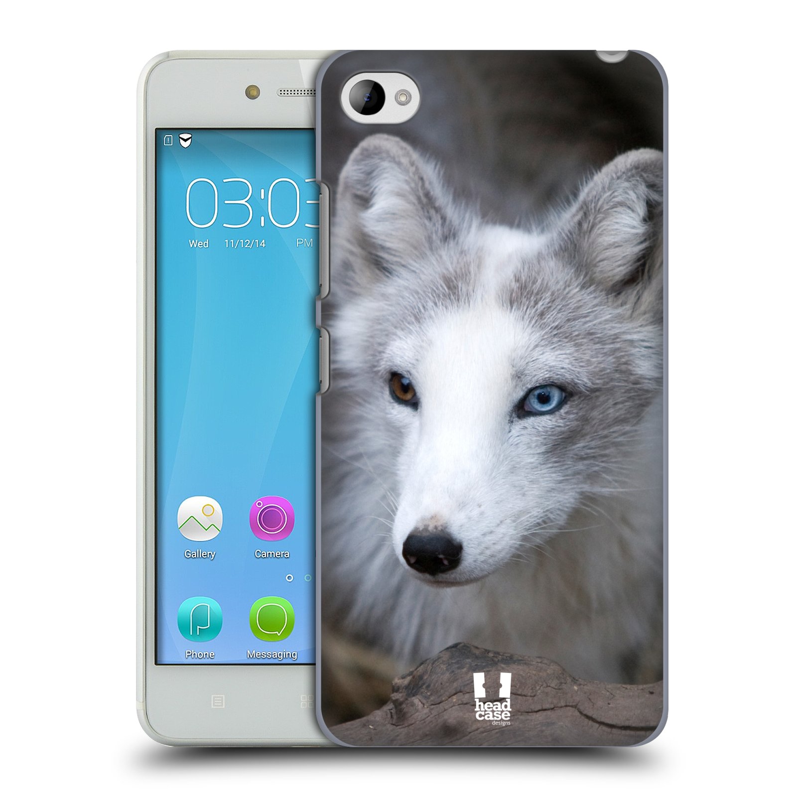 HEAD CASE pevný plastový obal na mobil LENOVO S90 vzor slavná zvířata foto  Liška polární