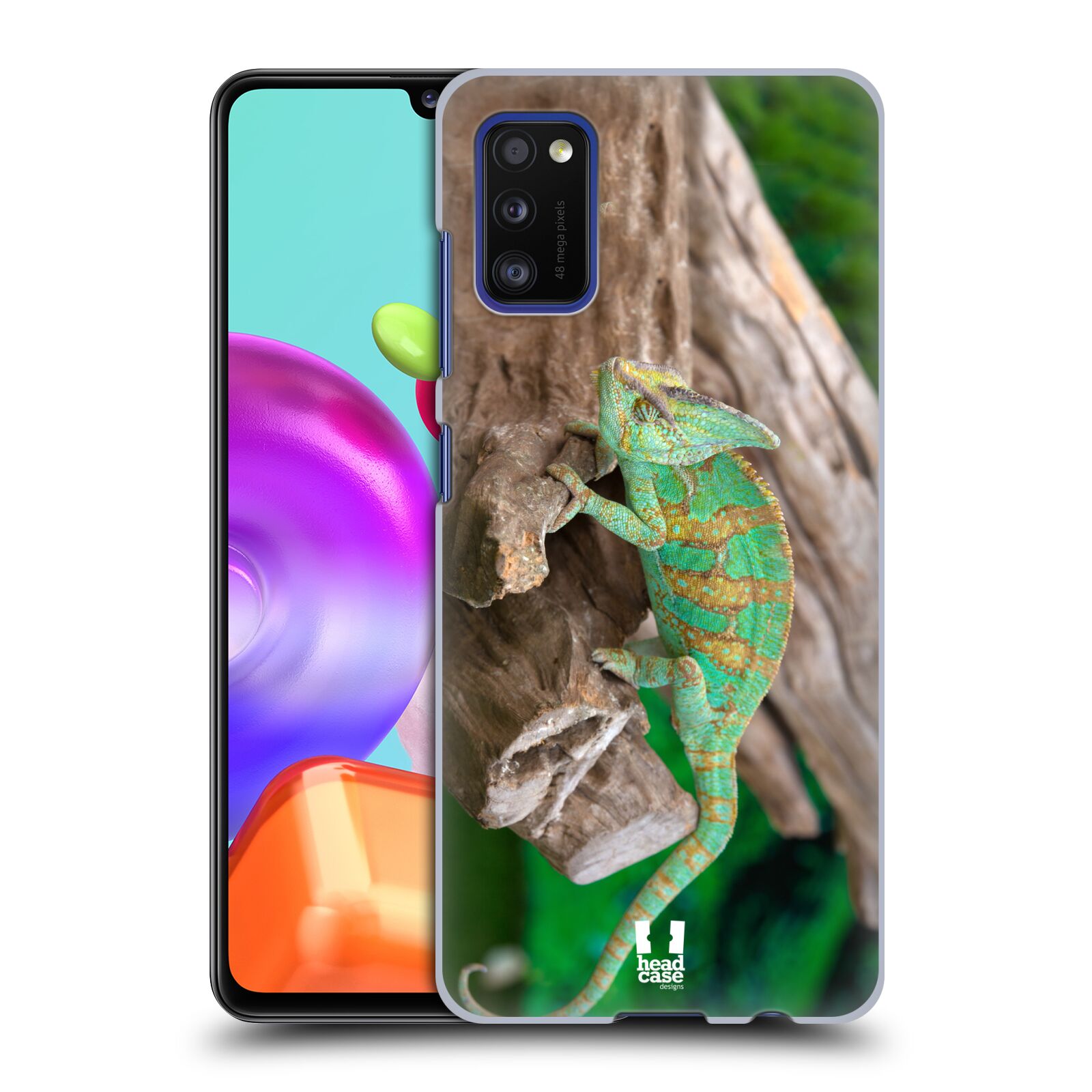 Zadní kryt na mobil Samsung Galaxy A41 vzor slavná zvířata foto chameleon