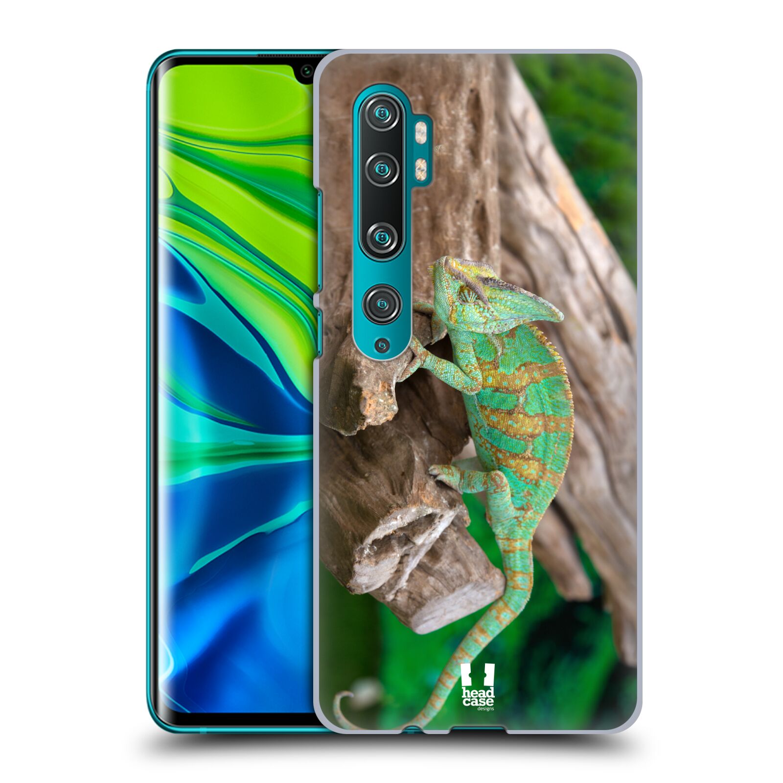 Pouzdro na mobil Xiaomi Mi Note 10 / Mi Note 10 PRO - HEAD CASE - vzor slavná zvířata foto chameleon