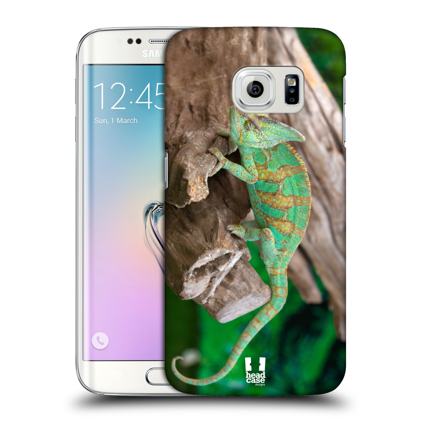 HEAD CASE plastový obal na mobil SAMSUNG Galaxy S6 EDGE (G9250, G925, G925F) vzor slavná zvířata foto chameleon