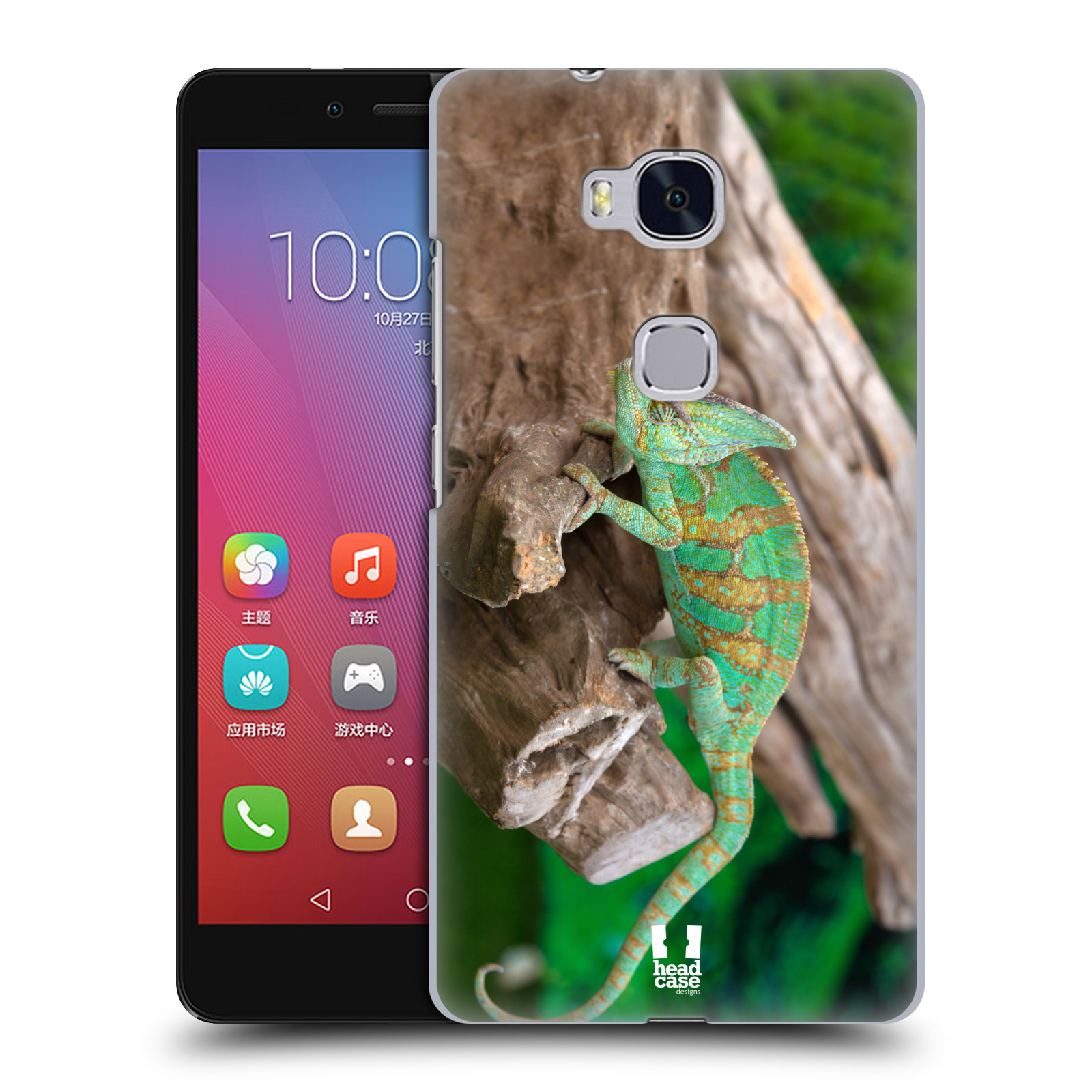 HEAD CASE pevný plastový obal na mobil HUAWEI HONOR 5X vzor slavná zvířata foto chameleon