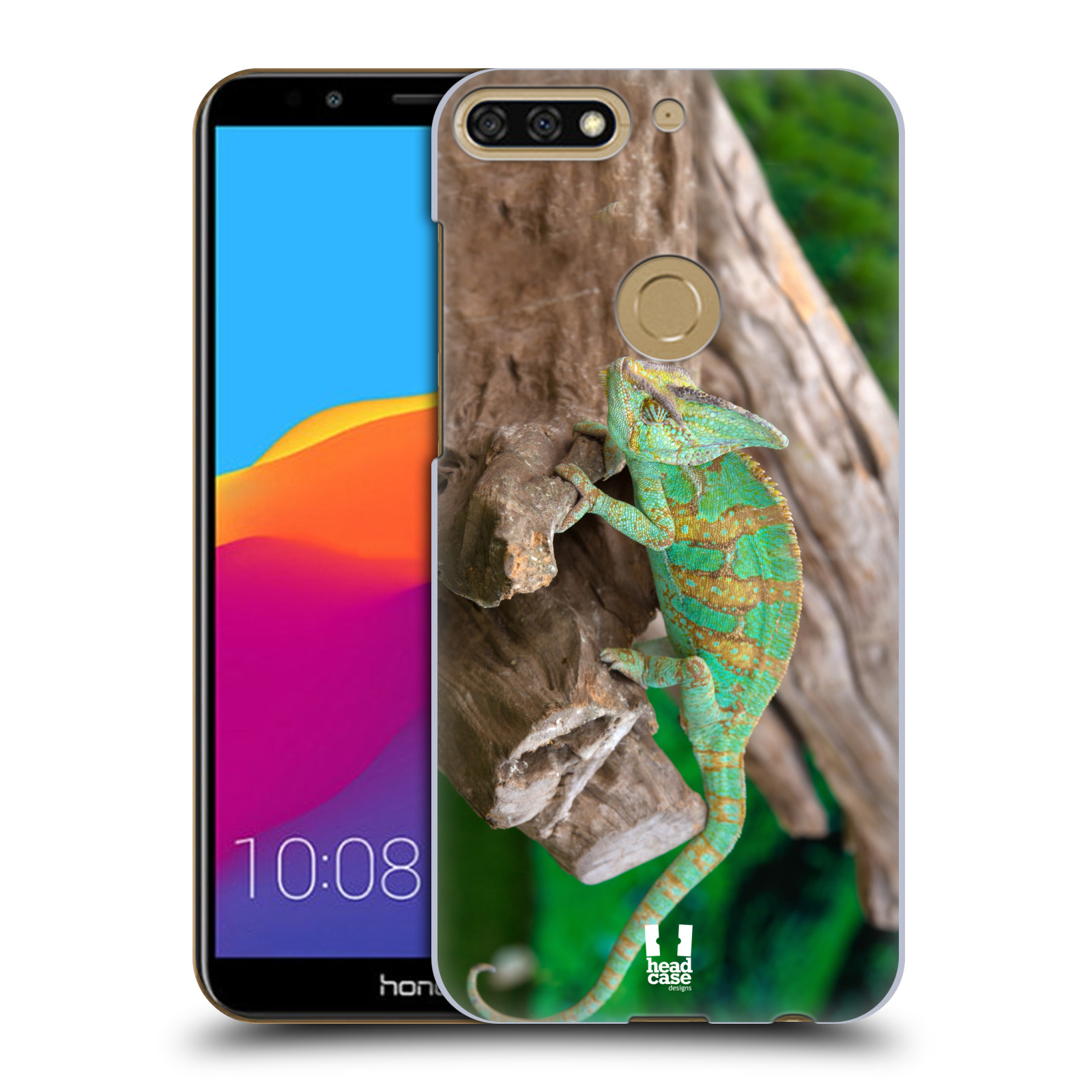 HEAD CASE plastový obal na mobil Honor 7c vzor slavná zvířata foto chameleon