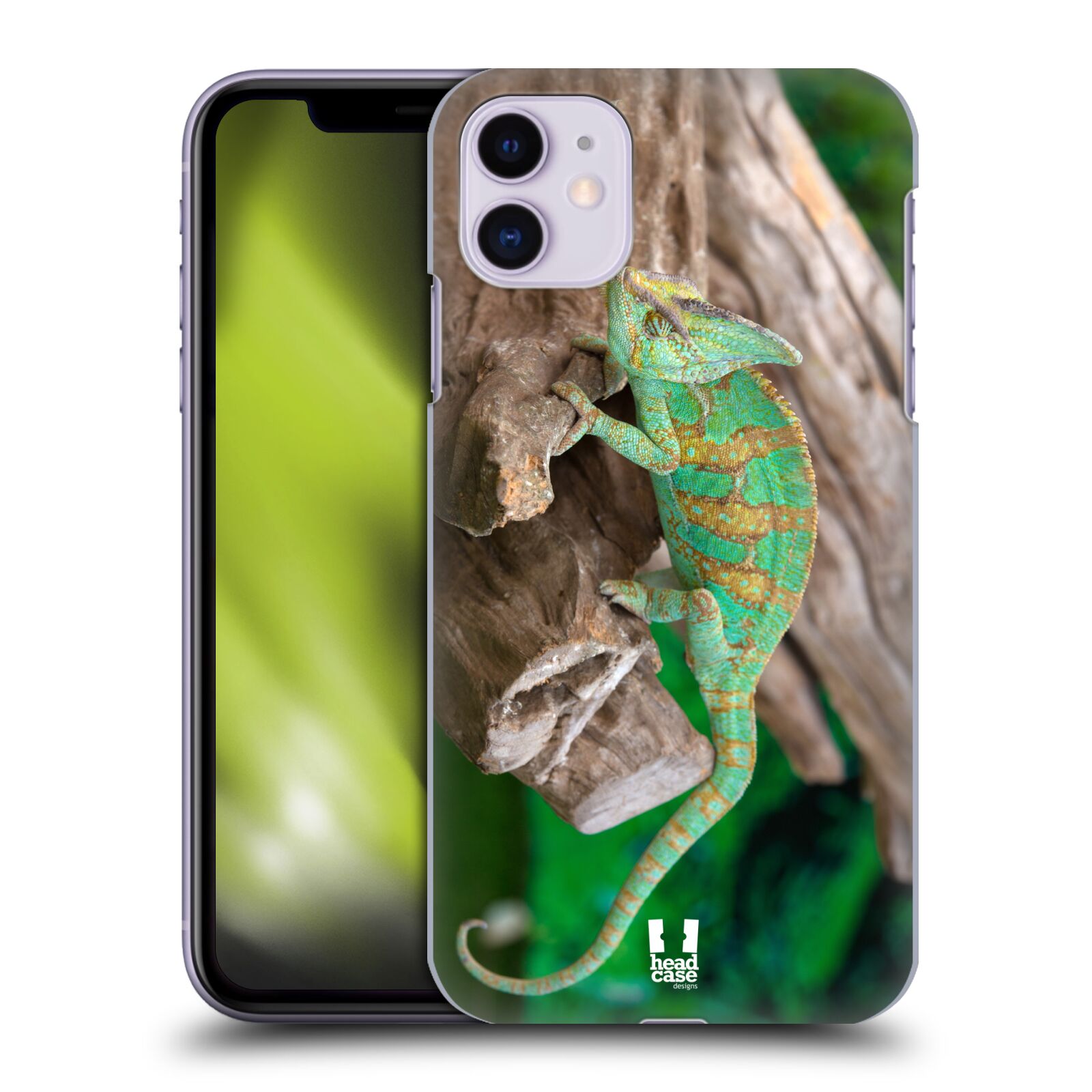 Pouzdro na mobil Apple Iphone 11 - HEAD CASE - vzor slavná zvířata foto chameleon