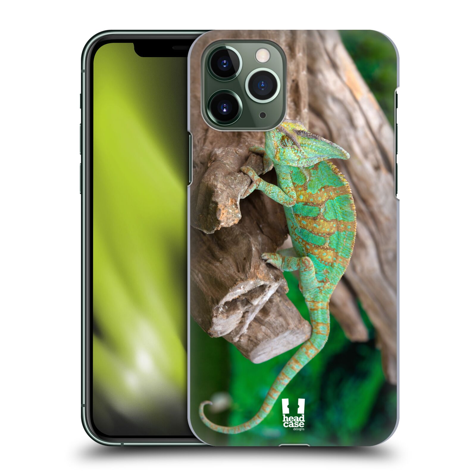 Pouzdro na mobil Apple Iphone 11 PRO - HEAD CASE - vzor slavná zvířata foto chameleon