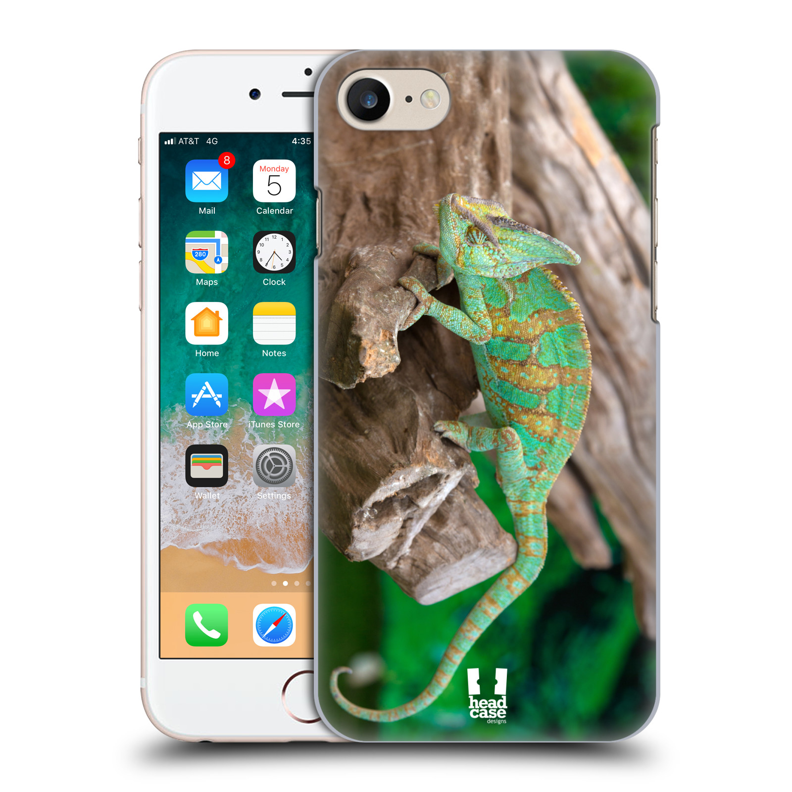 Plastové pouzdro pro mobil Apple Iphone 7/8/SE 2020 vzor slavná zvířata foto chameleon