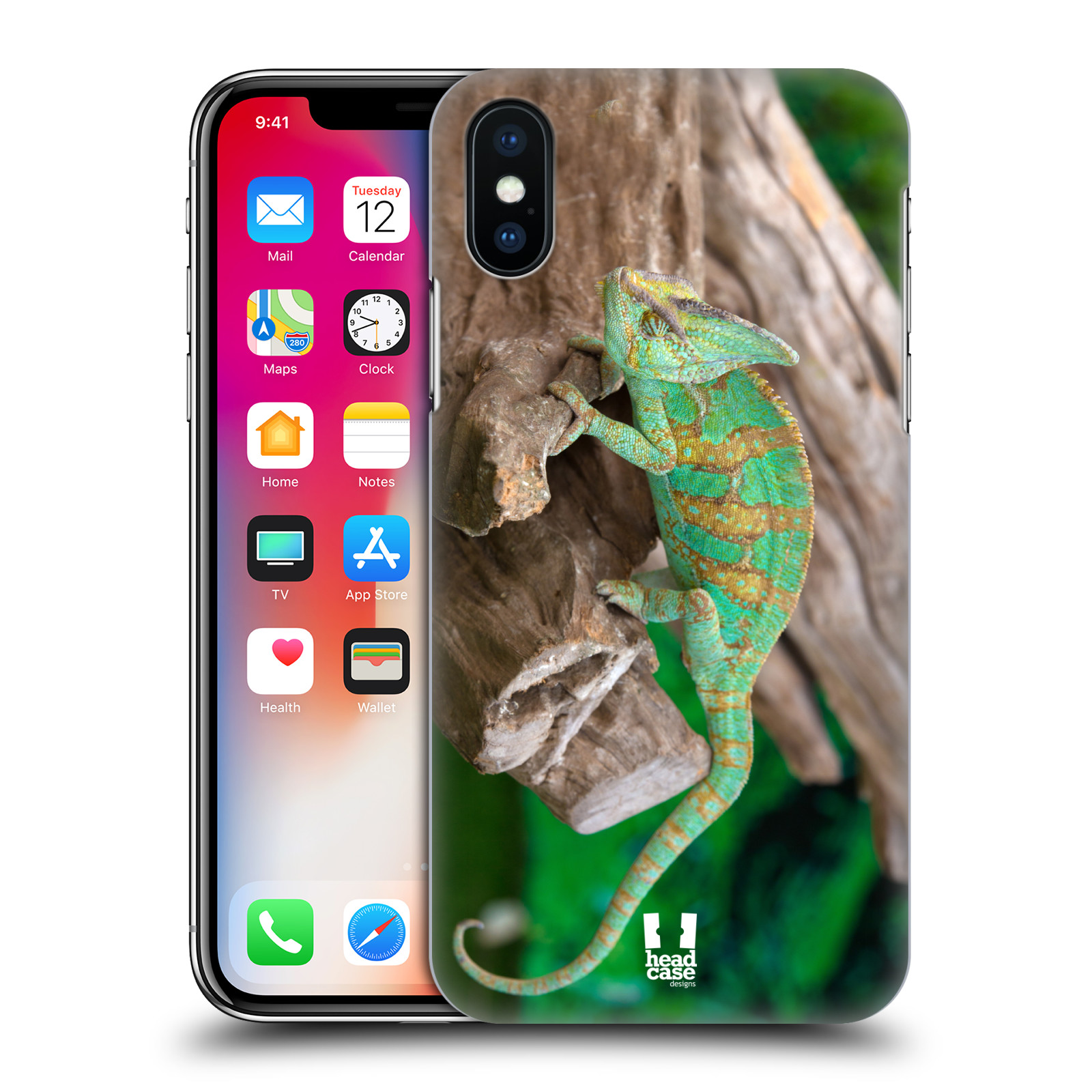 HEAD CASE plastový obal na mobil Apple Iphone X / XS vzor slavná zvířata foto chameleon
