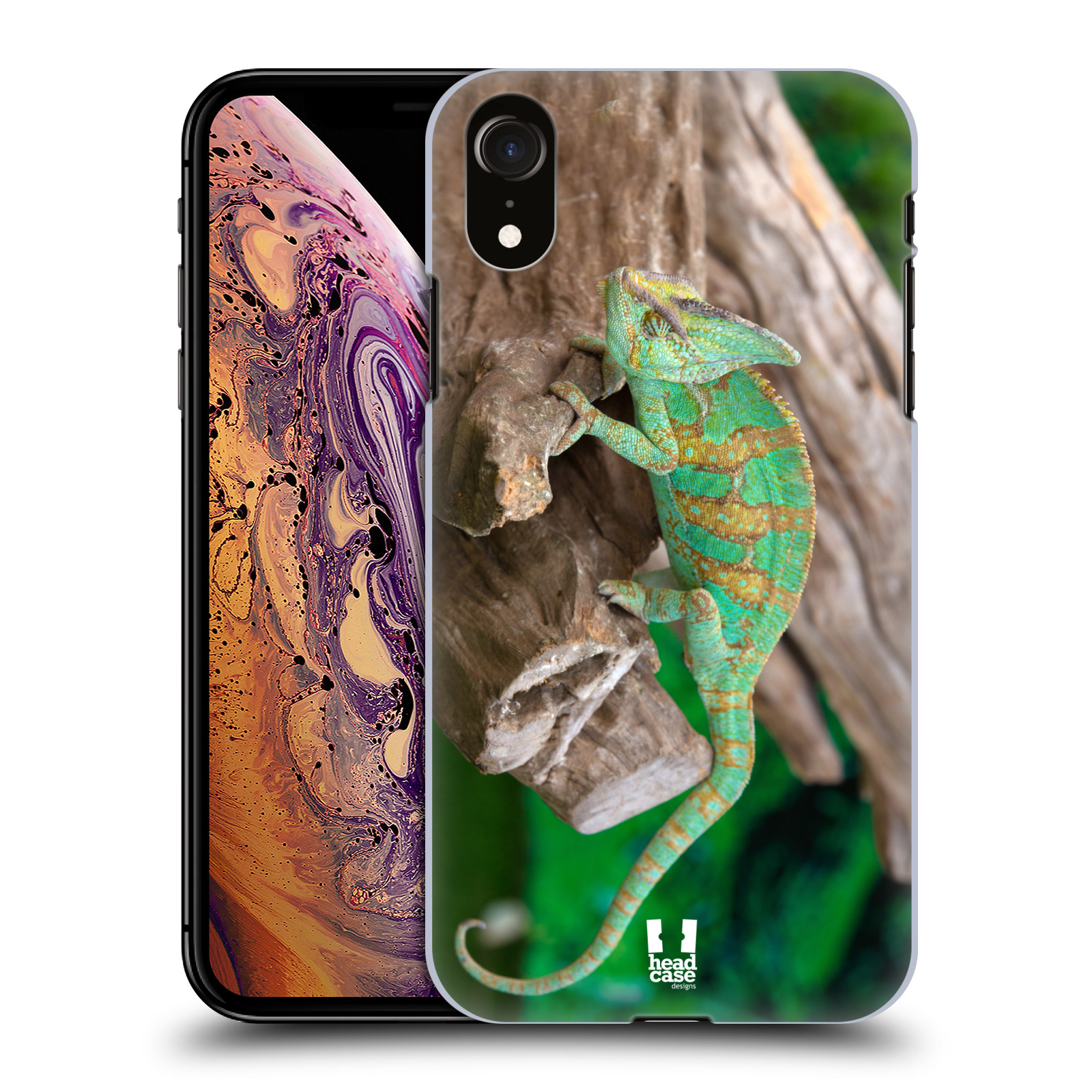 HEAD CASE plastový obal na mobil Apple Iphone XR vzor slavná zvířata foto chameleon