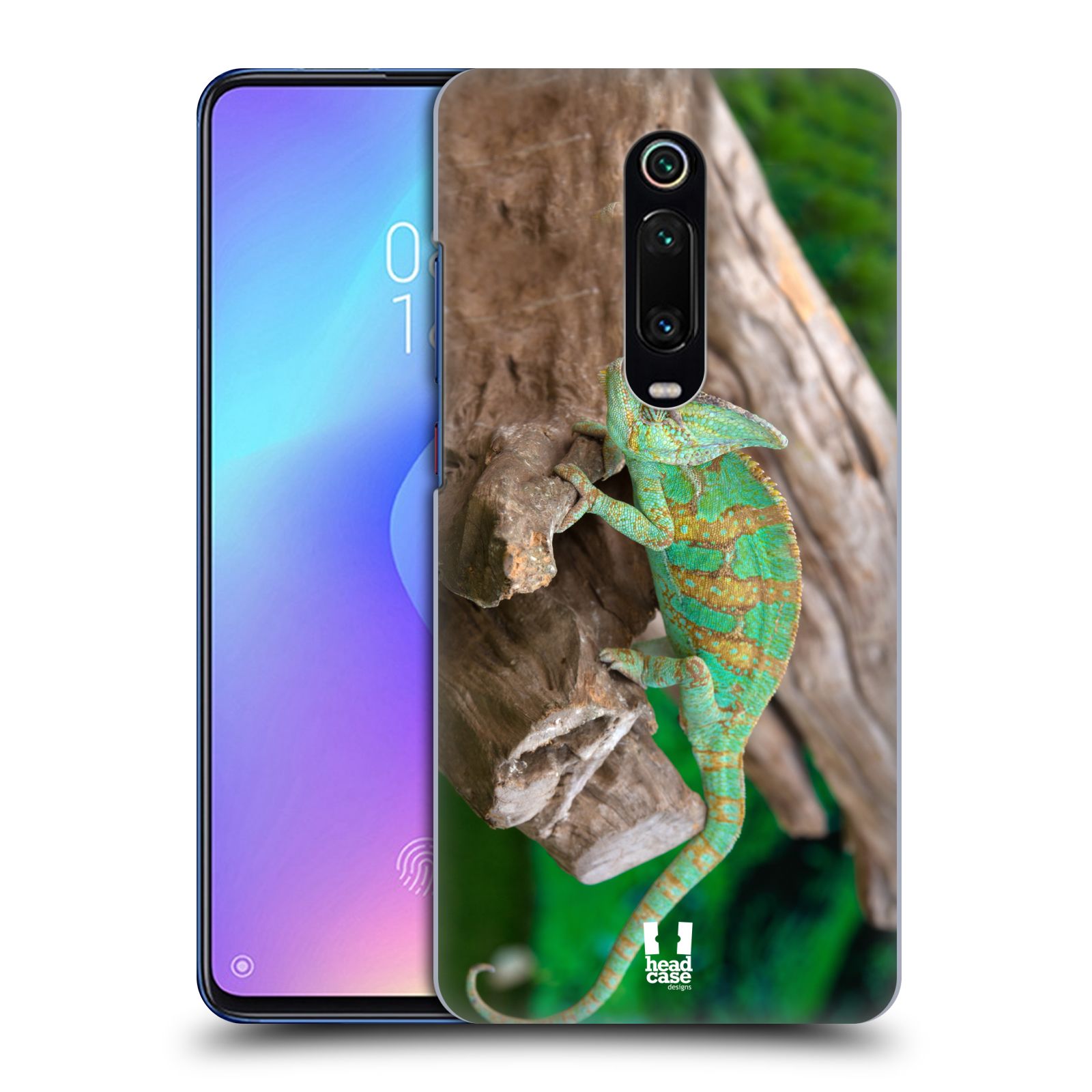 Pouzdro na mobil Xiaomi Mi 9T PRO - HEAD CASE - vzor slavná zvířata foto chameleon