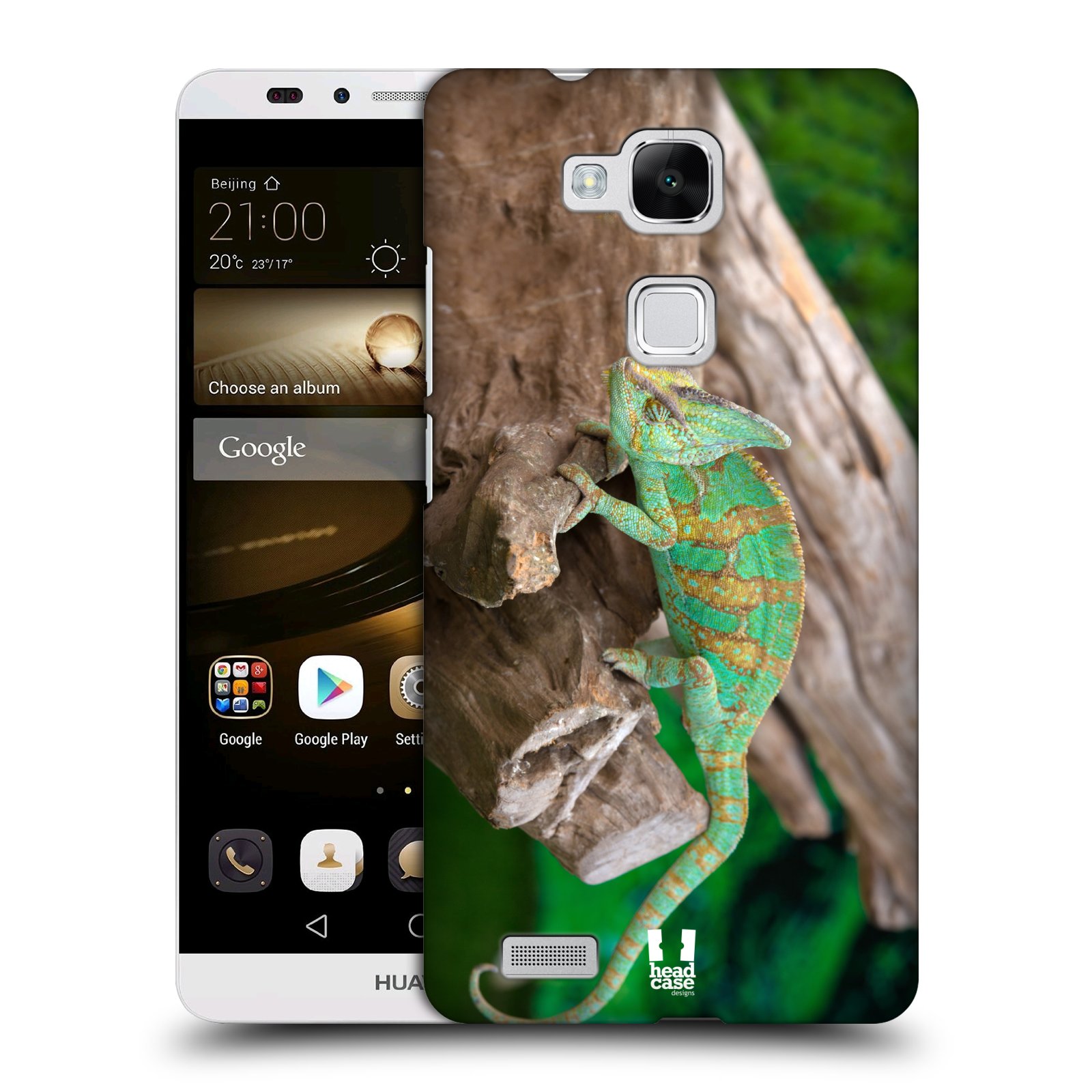 HEAD CASE plastový obal na mobil Huawei Mate 7 vzor slavná zvířata foto chameleon