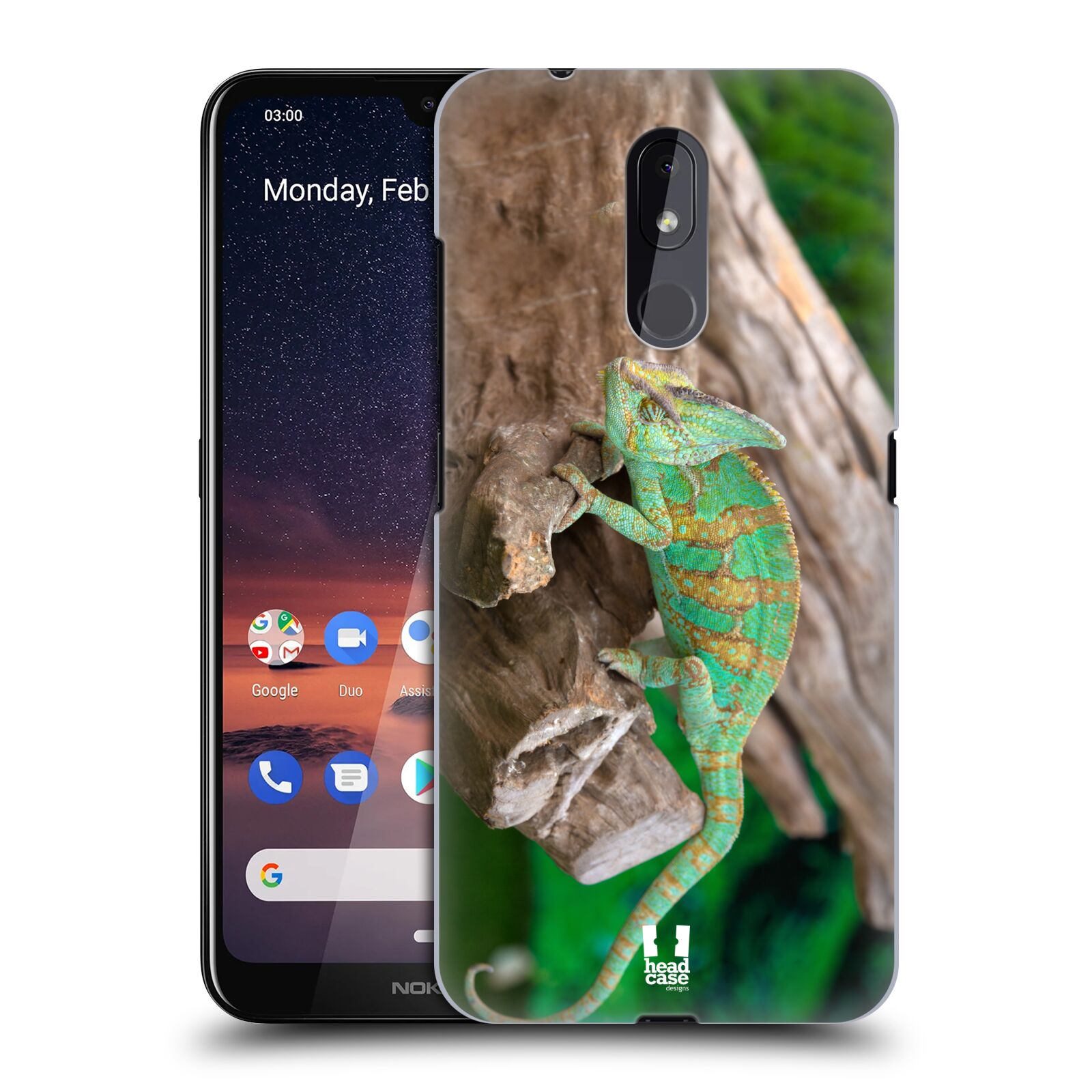 Pouzdro na mobil Nokia 3.2 - HEAD CASE - vzor slavná zvířata foto chameleon