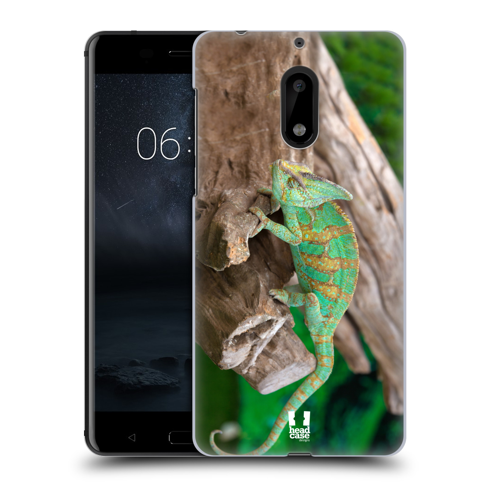 HEAD CASE plastový obal na mobil Nokia 6 vzor slavná zvířata foto chameleon