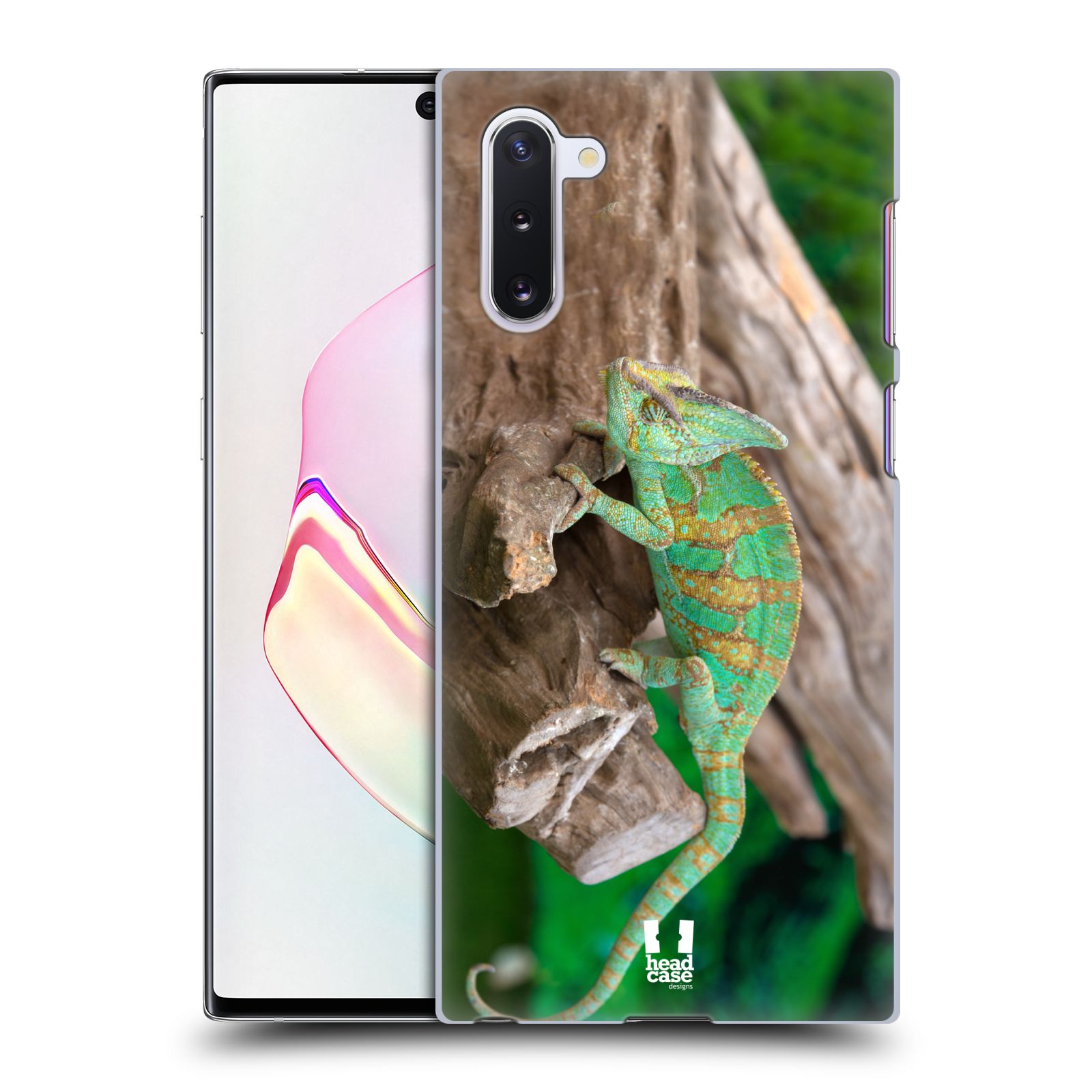 Pouzdro na mobil Samsung Galaxy Note 10 - HEAD CASE - vzor slavná zvířata foto chameleon