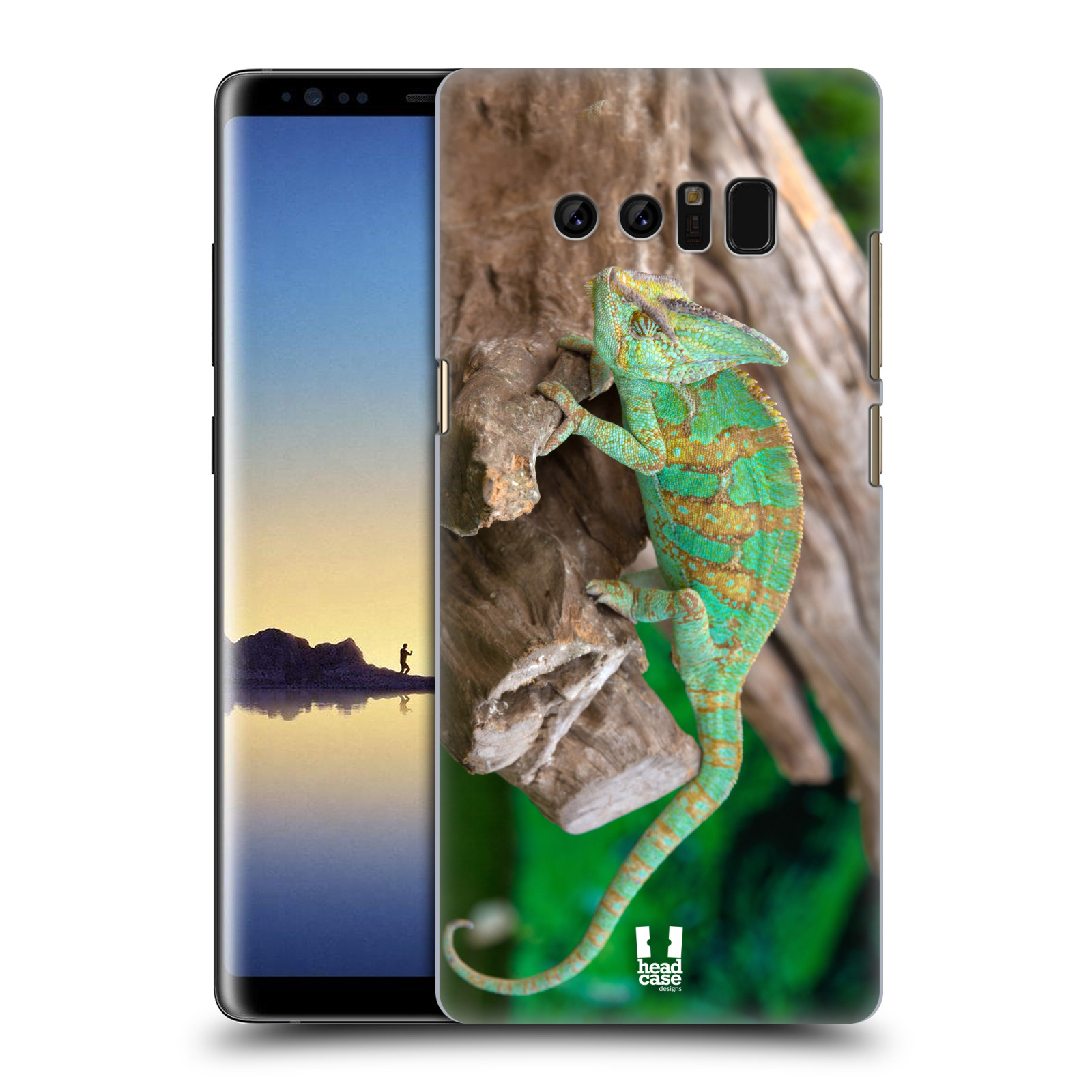 HEAD CASE plastový obal na mobil Samsung Galaxy Note 8 vzor slavná zvířata foto chameleon