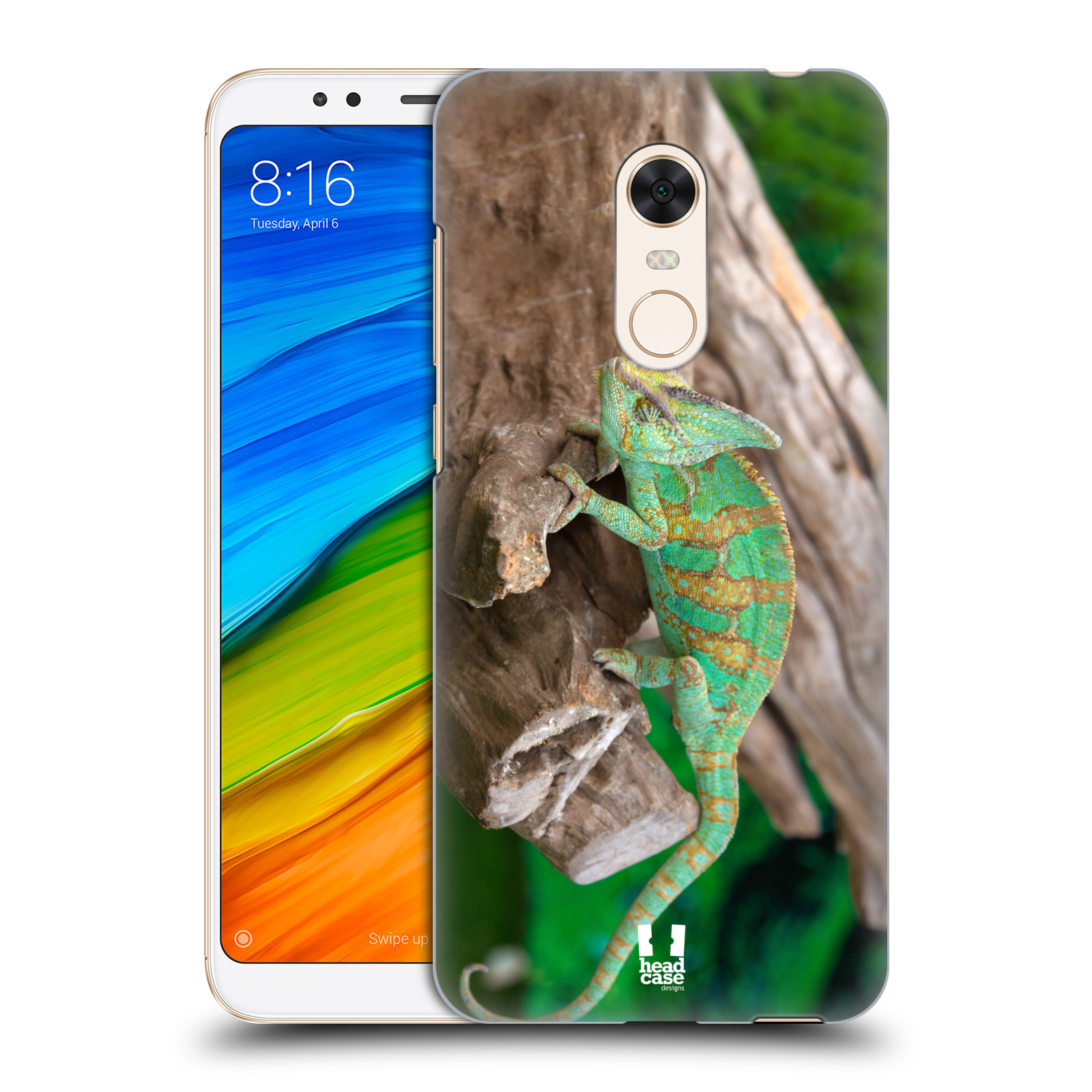 HEAD CASE plastový obal na mobil Xiaomi Redmi 5 PLUS vzor slavná zvířata foto chameleon
