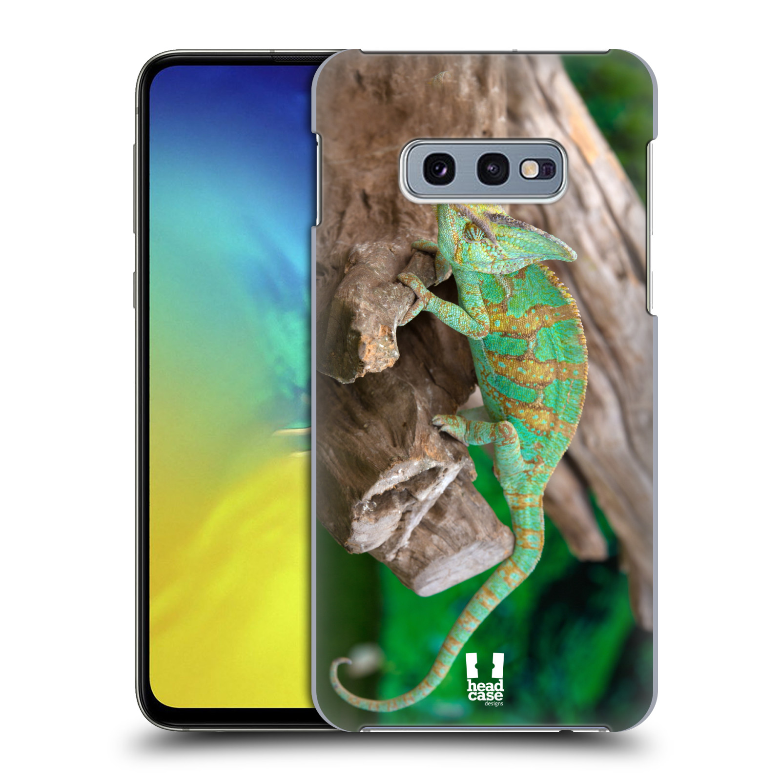Pouzdro na mobil Samsung Galaxy S10e - HEAD CASE - vzor slavná zvířata foto chameleon