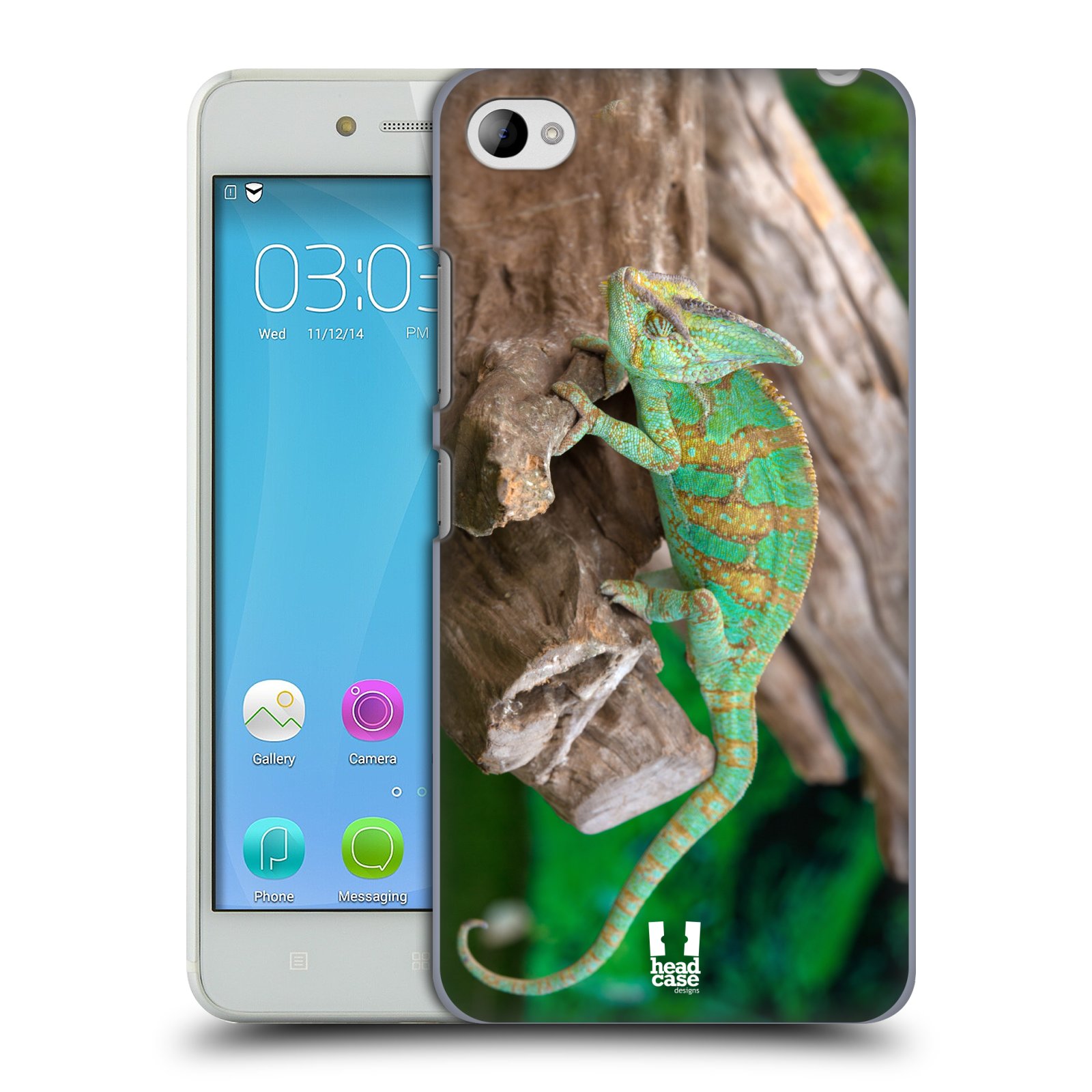 HEAD CASE pevný plastový obal na mobil LENOVO S90 vzor slavná zvířata foto chameleon