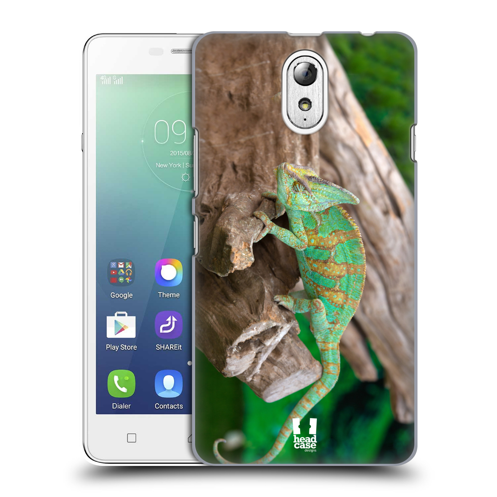 HEAD CASE pevný plastový obal na mobil LENOVO VIBE P1m / LENOVO VIBE p1m DUAL SIM vzor slavná zvířata foto chameleon