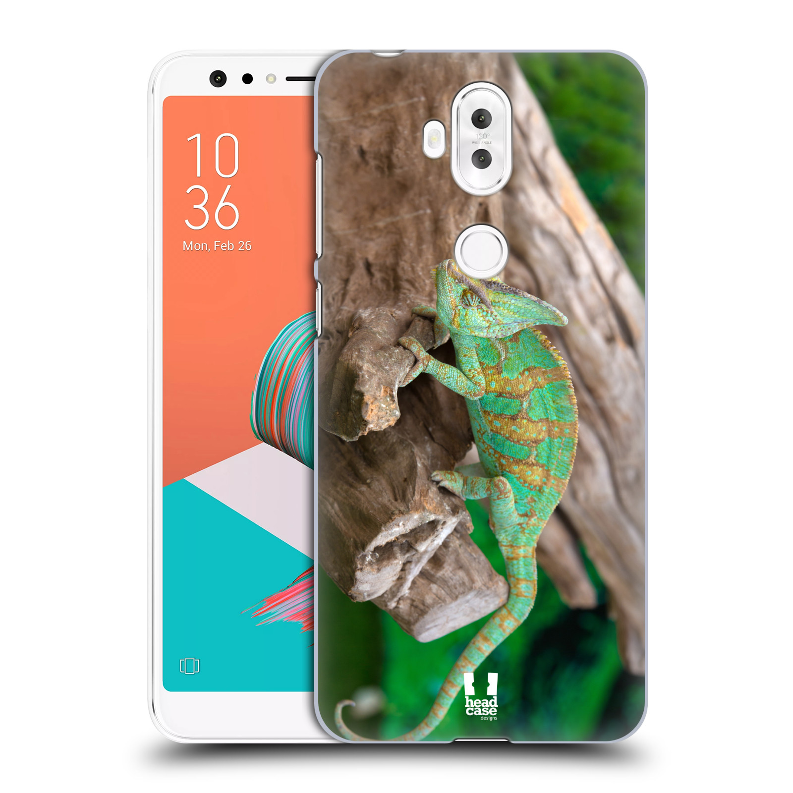 HEAD CASE plastový obal na mobil Asus Zenfone 5 LITE ZC600KL vzor slavná zvířata foto chameleon