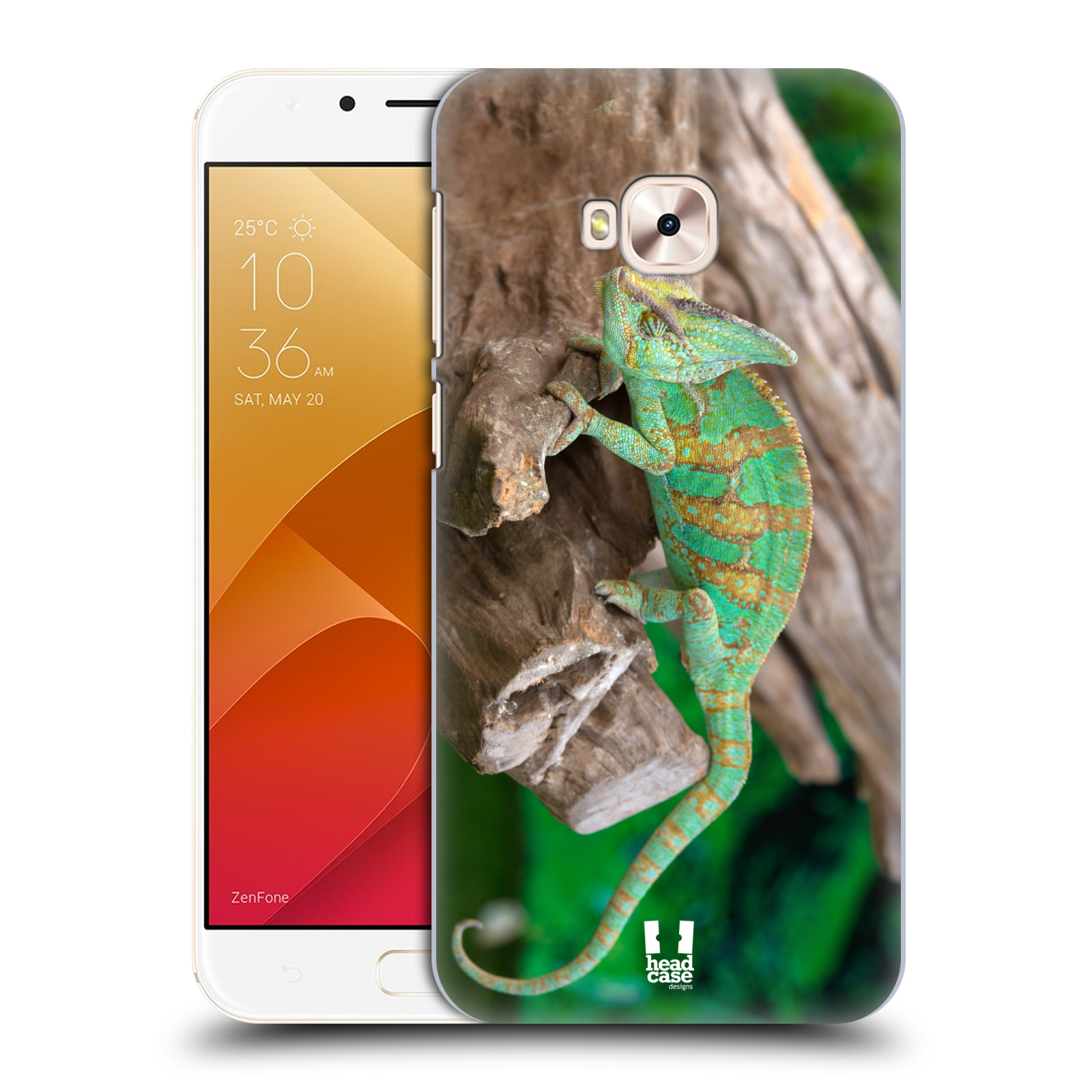 HEAD CASE plastový obal na mobil Asus Zenfone 4 Selfie Pro ZD552KL vzor slavná zvířata foto chameleon