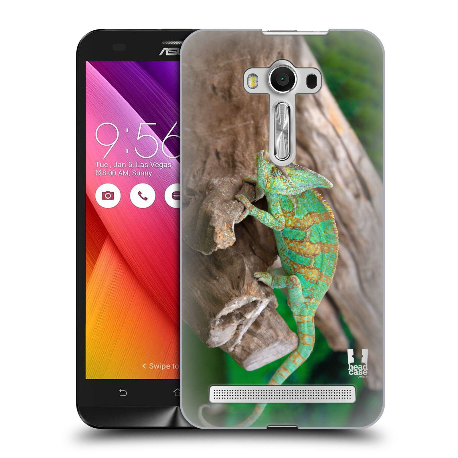 HEAD CASE plastový obal na mobil Asus Zenfone 2 LASER (5,5 displej ZE550KL) vzor slavná zvířata foto chameleon