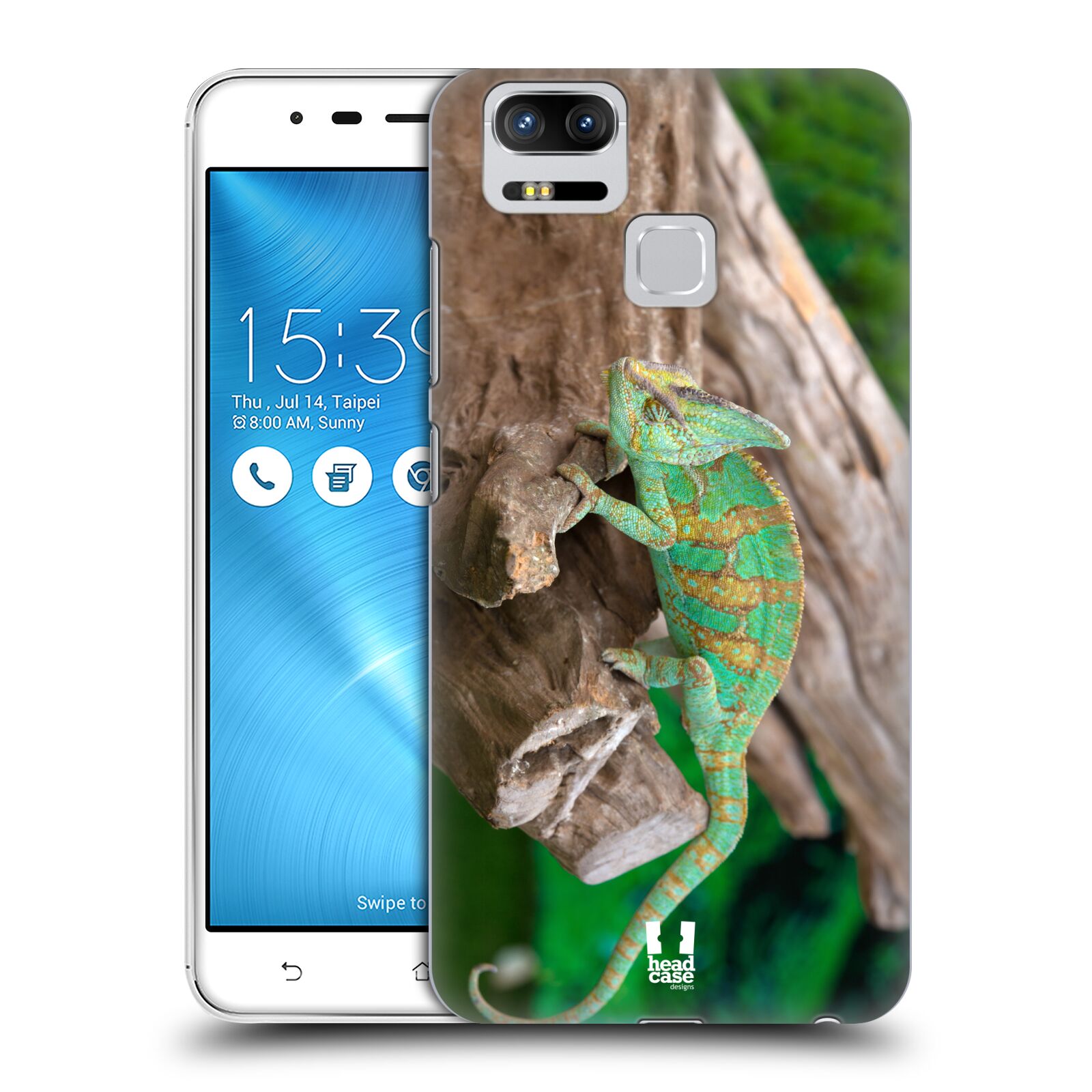HEAD CASE plastový obal na mobil Asus Zenfone 3 Zoom ZE553KL vzor slavná zvířata foto chameleon