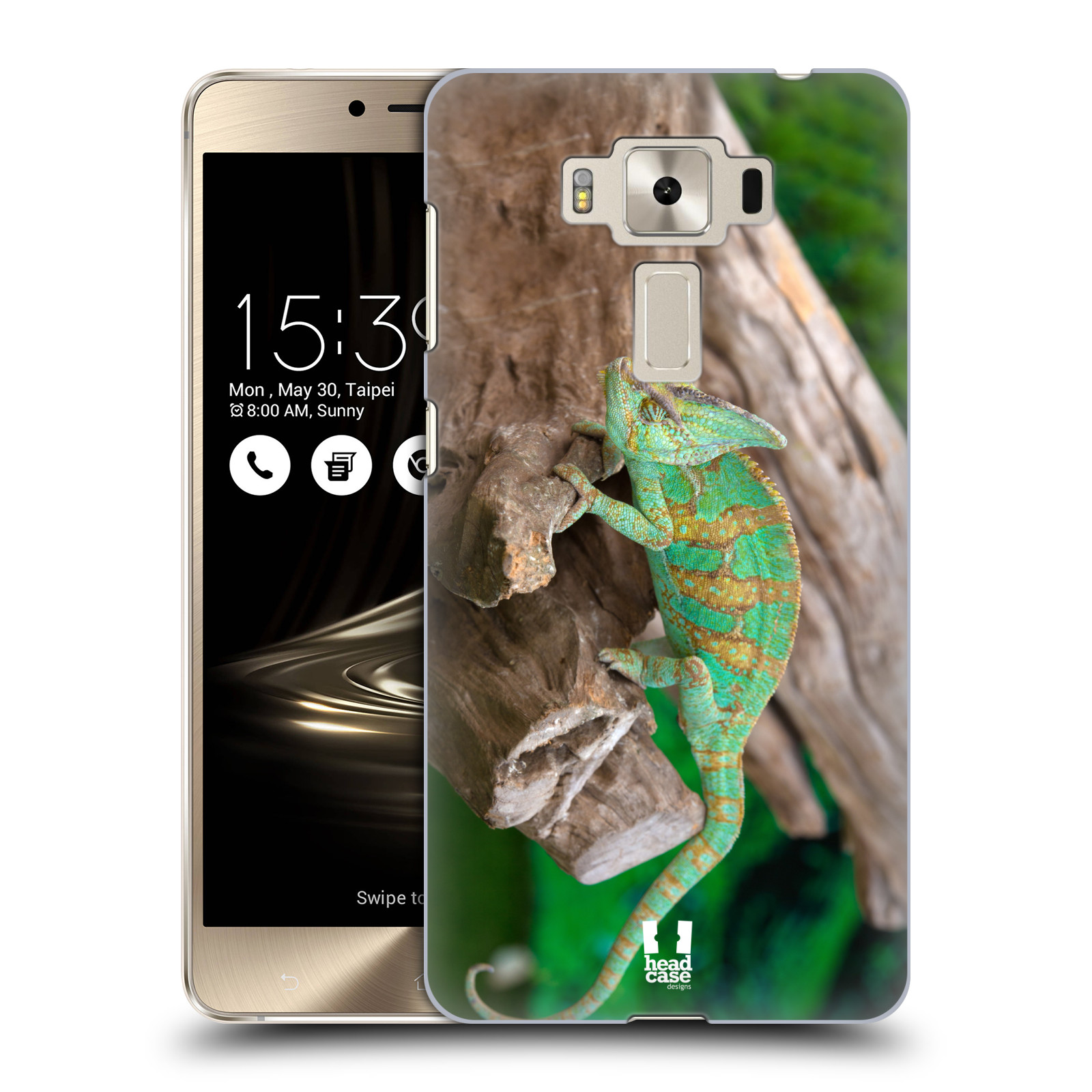 HEAD CASE plastový obal na mobil Asus Zenfone 3 DELUXE ZS550KL vzor slavná zvířata foto chameleon
