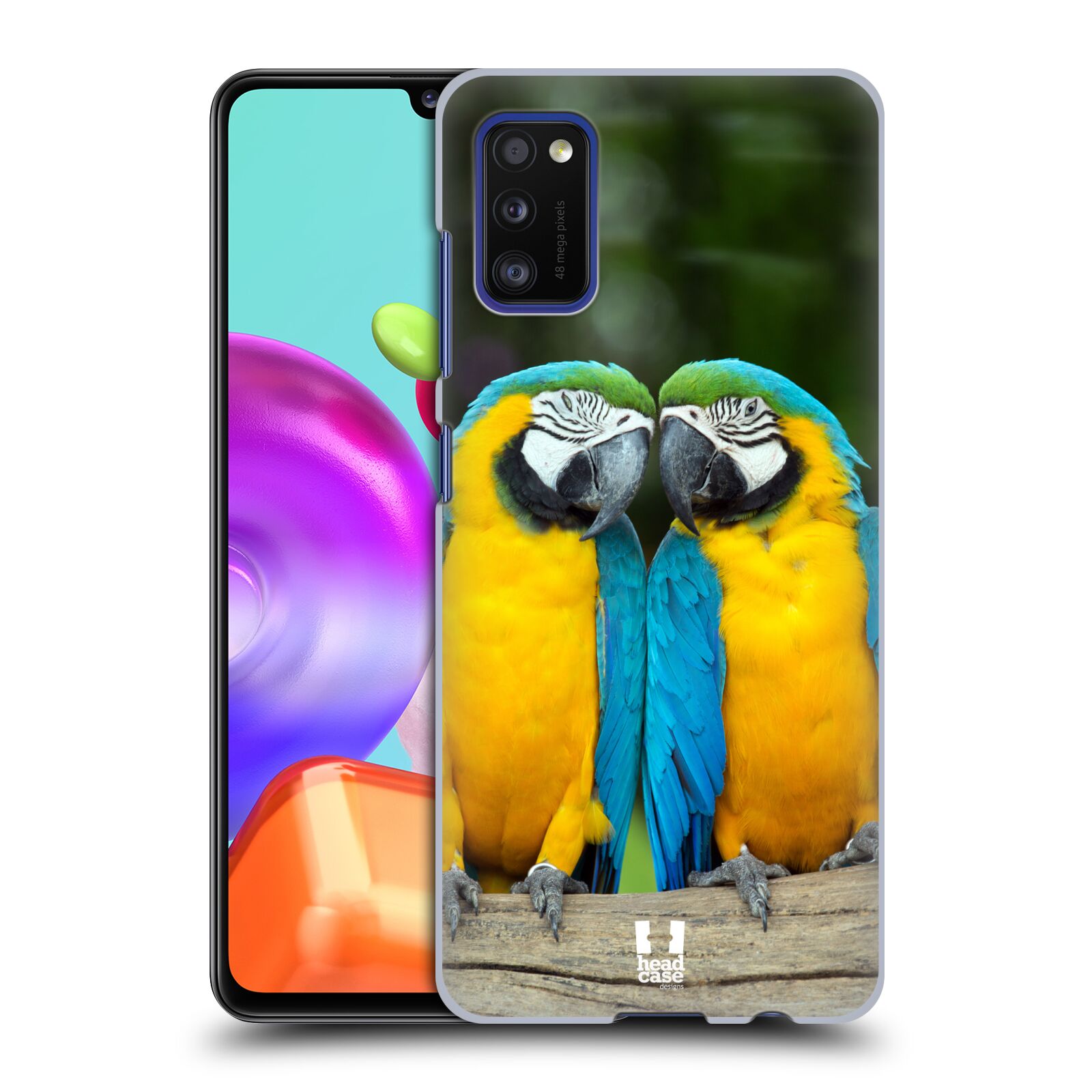 Zadní kryt na mobil Samsung Galaxy A41 vzor slavná zvířata foto dva papoušci