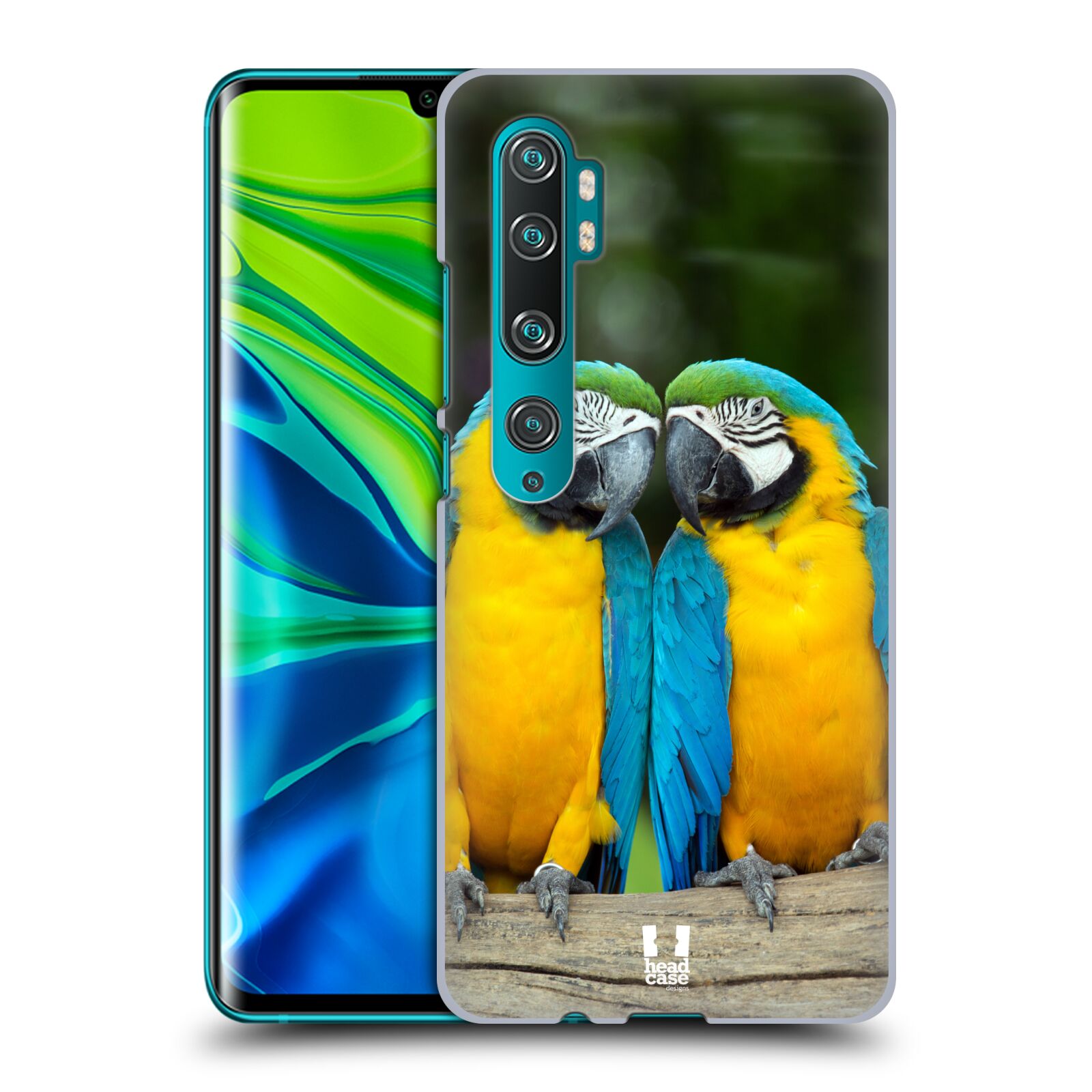 Pouzdro na mobil Xiaomi Mi Note 10 / Mi Note 10 PRO - HEAD CASE - vzor slavná zvířata foto dva papoušci